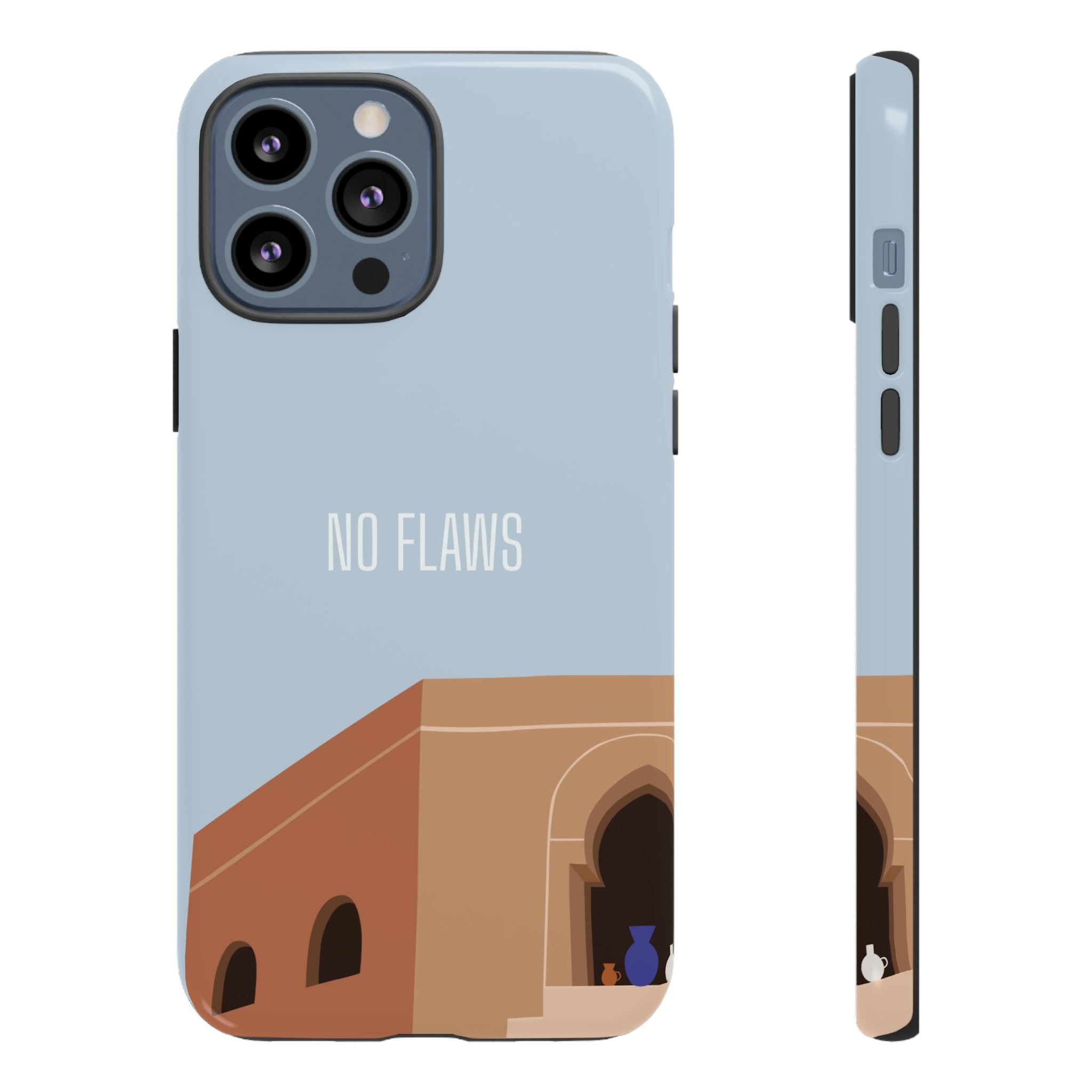 Minimal Desert Illustration “No Flaws” Protective Tough Case