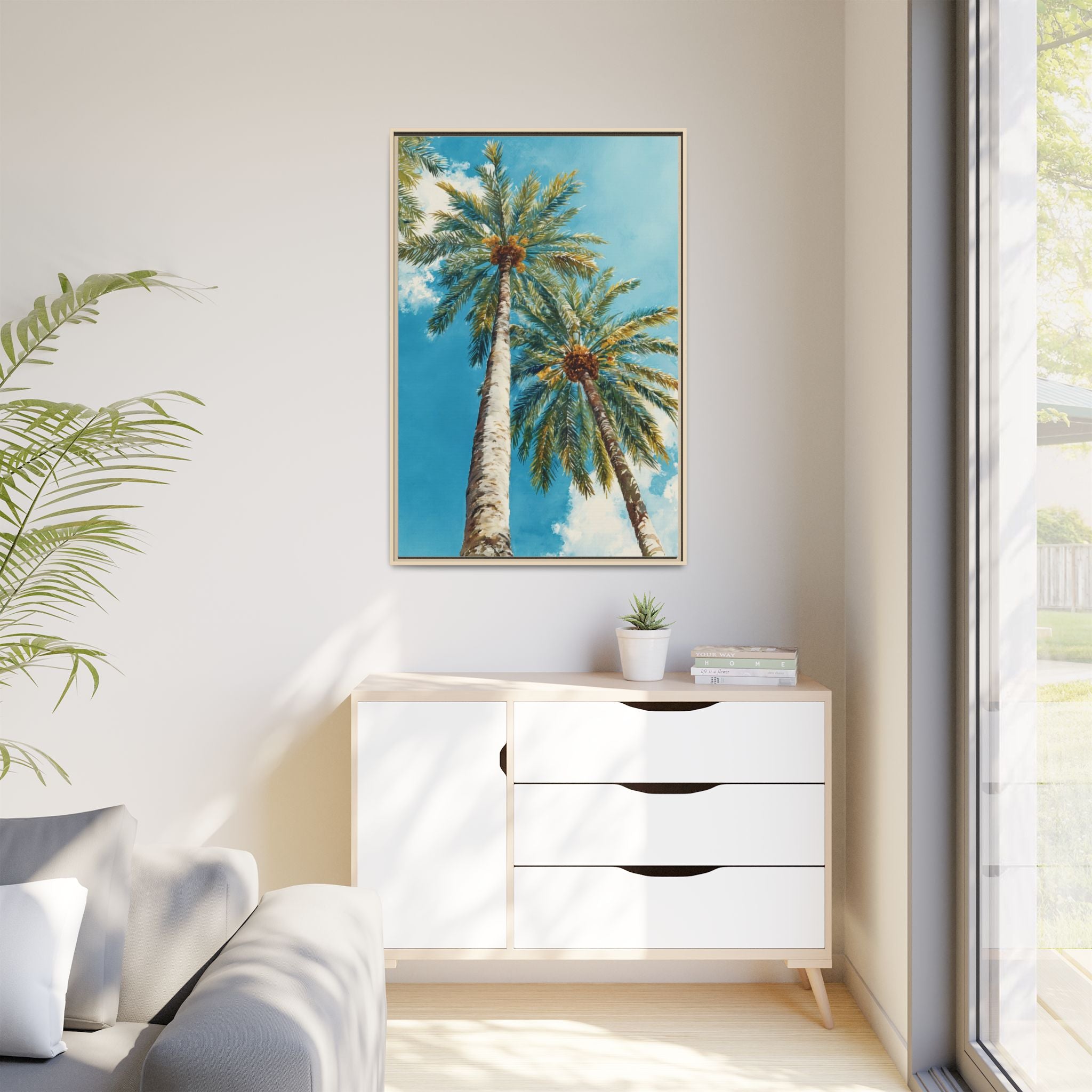 Palm Tree Sky Matte Canvas Print