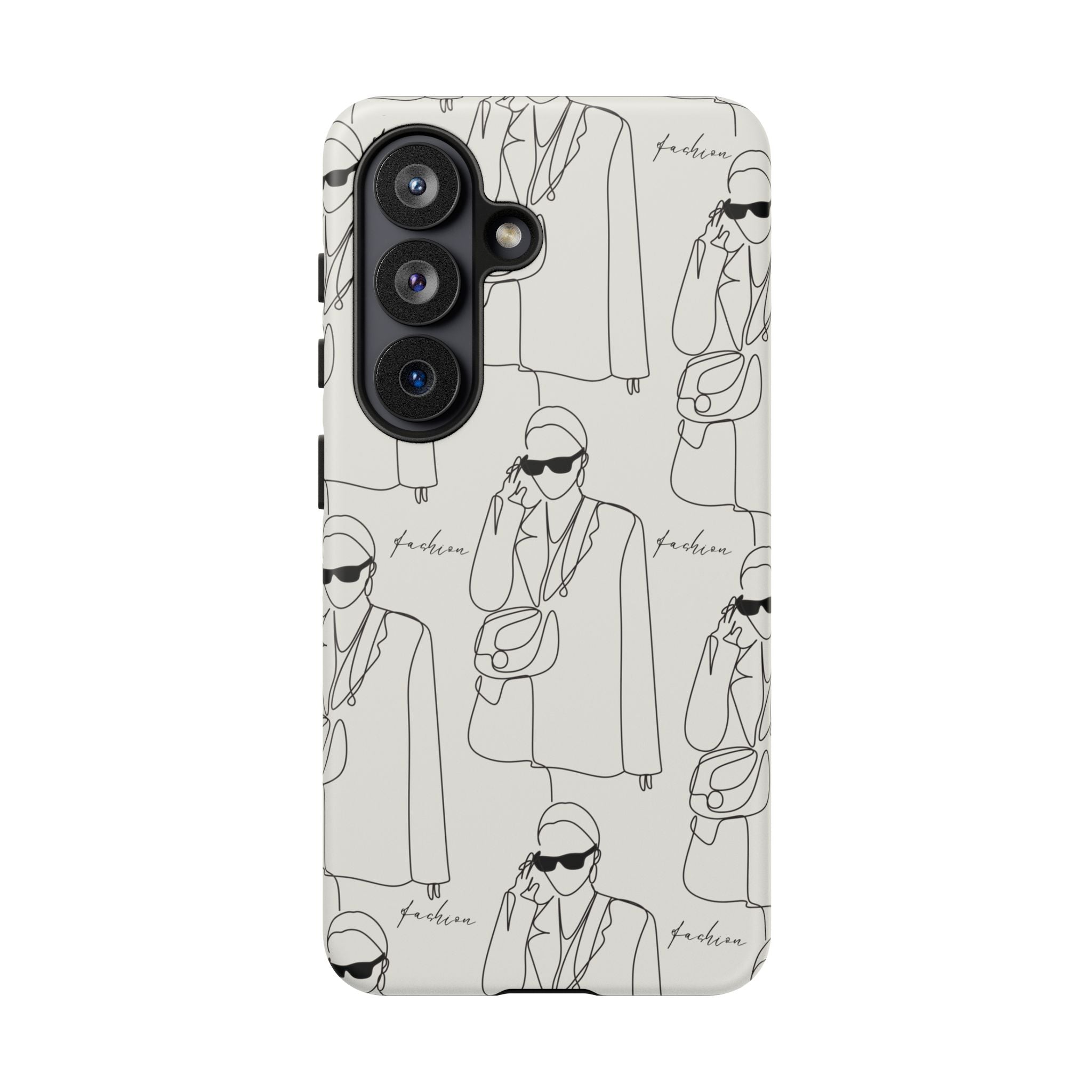 Fashion Sketch Phone Case — Minimalist Chic Designer Pattern
