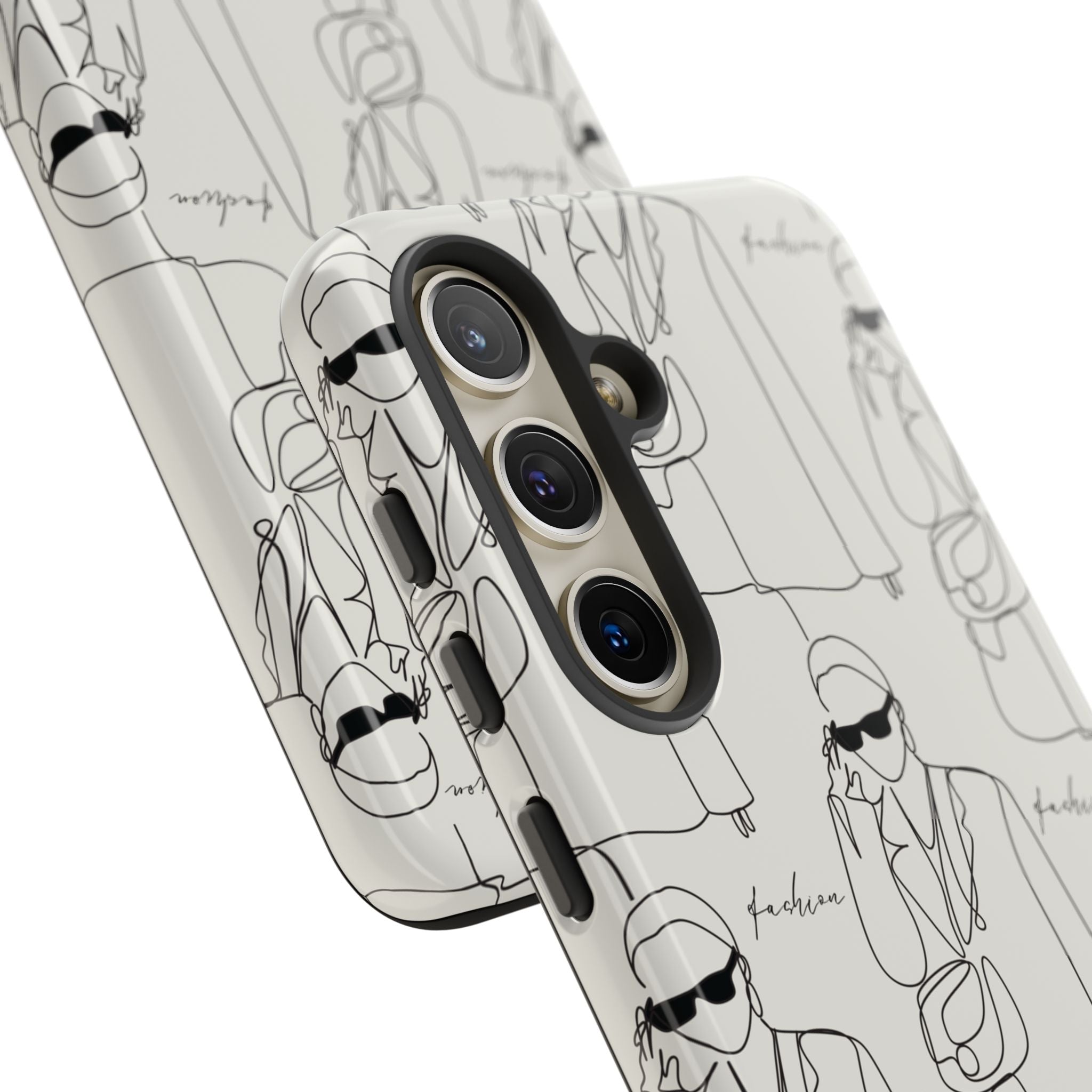 Fashion Sketch Phone Case — Minimalist Chic Designer Pattern