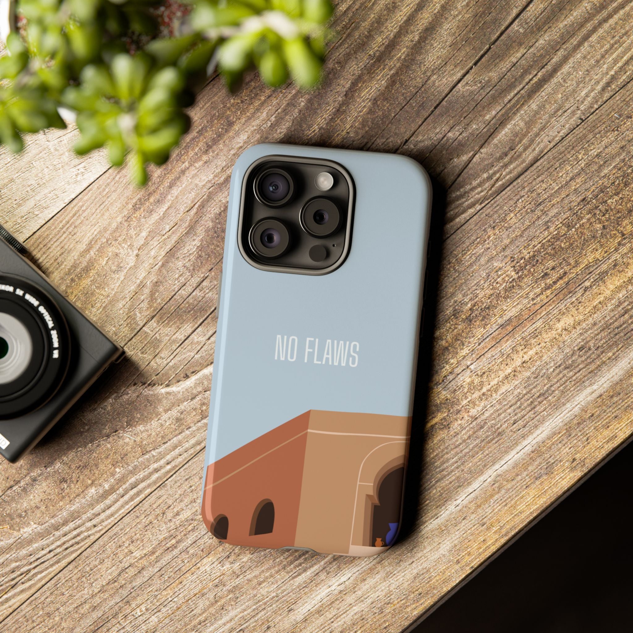 Minimal Desert Illustration “No Flaws” Protective Tough Case