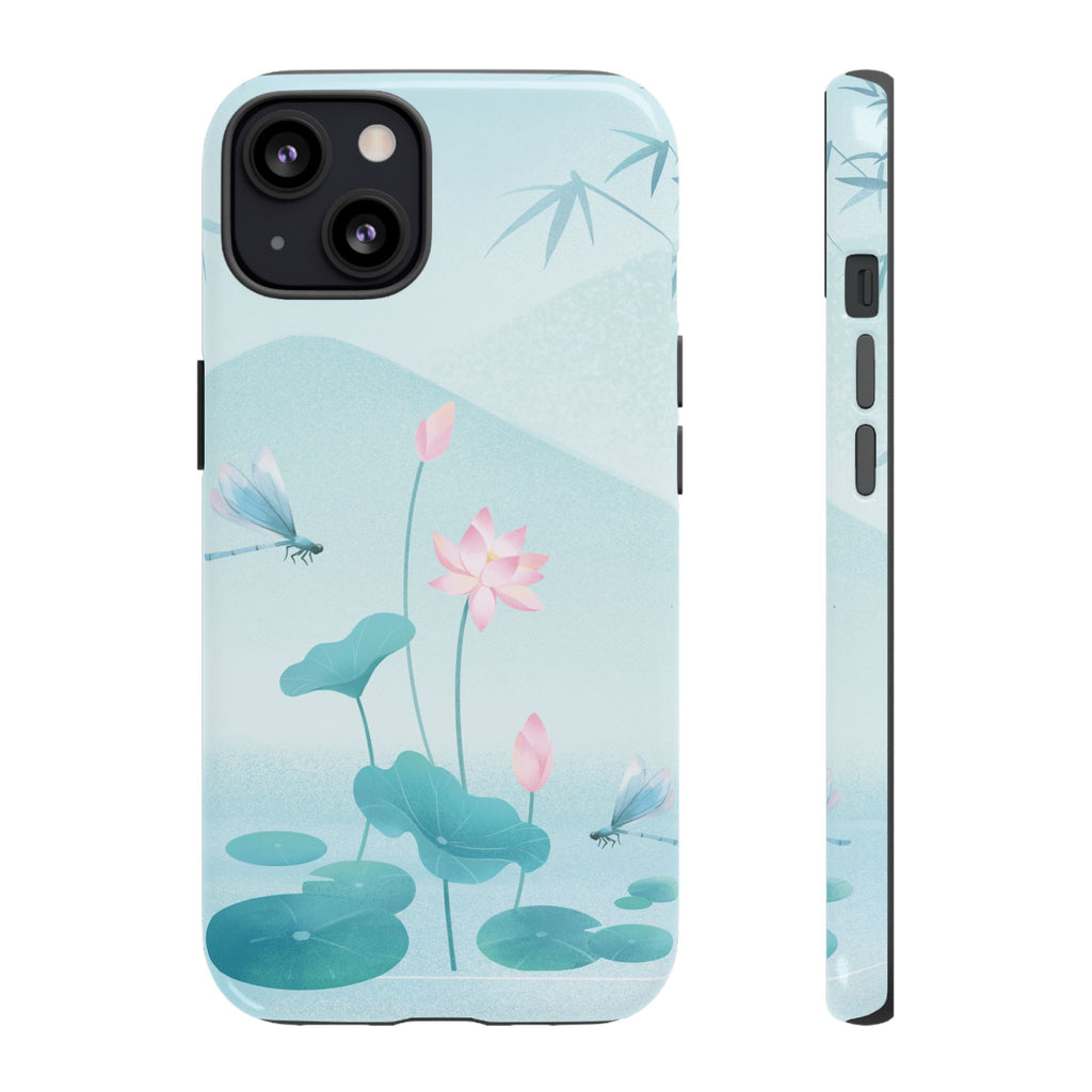 Lotus Pond Phone Case — Serene Floral iPhone Protective Cover