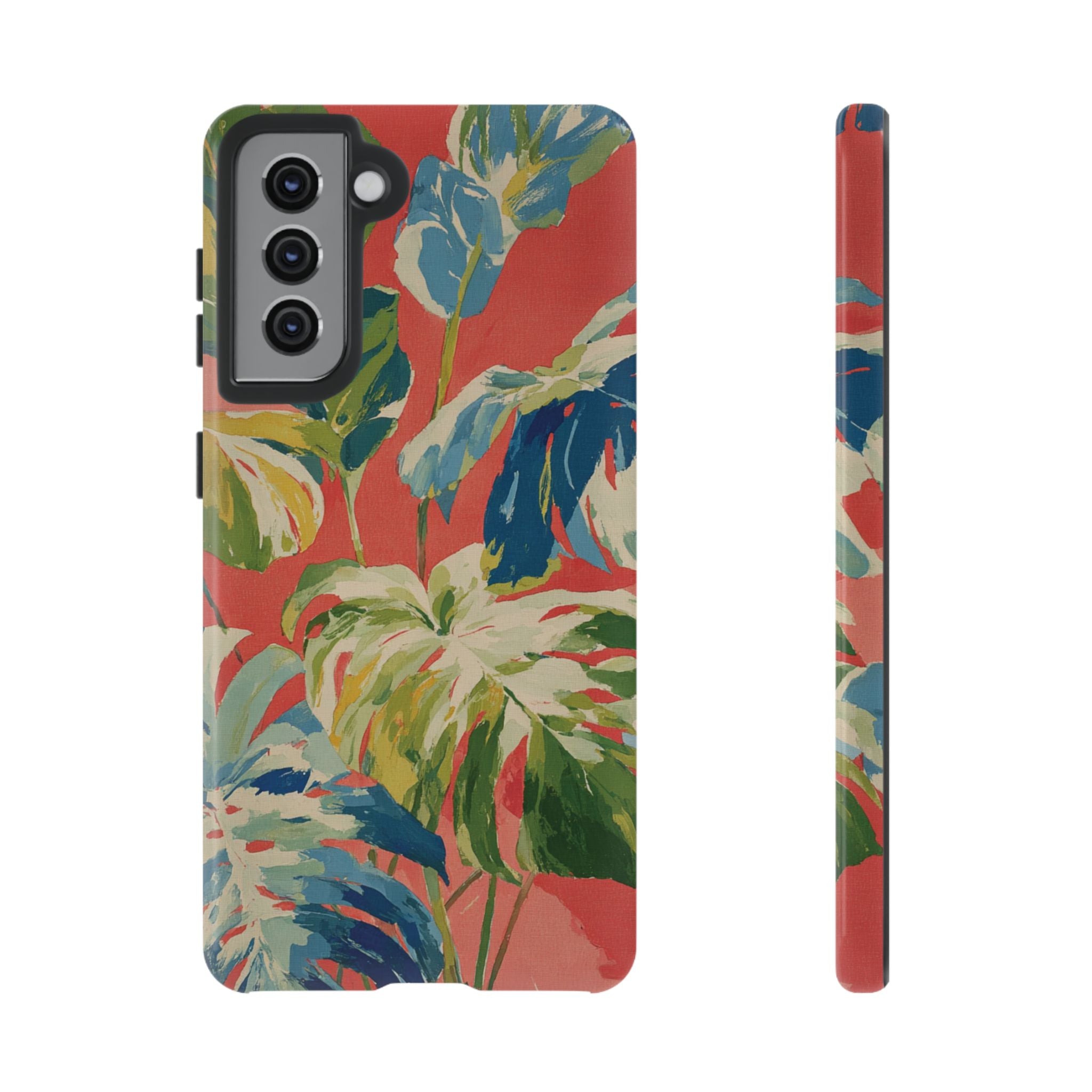 Tropical Phone Case, Floral Tough Case, Vibrant Phone Cover for Summer