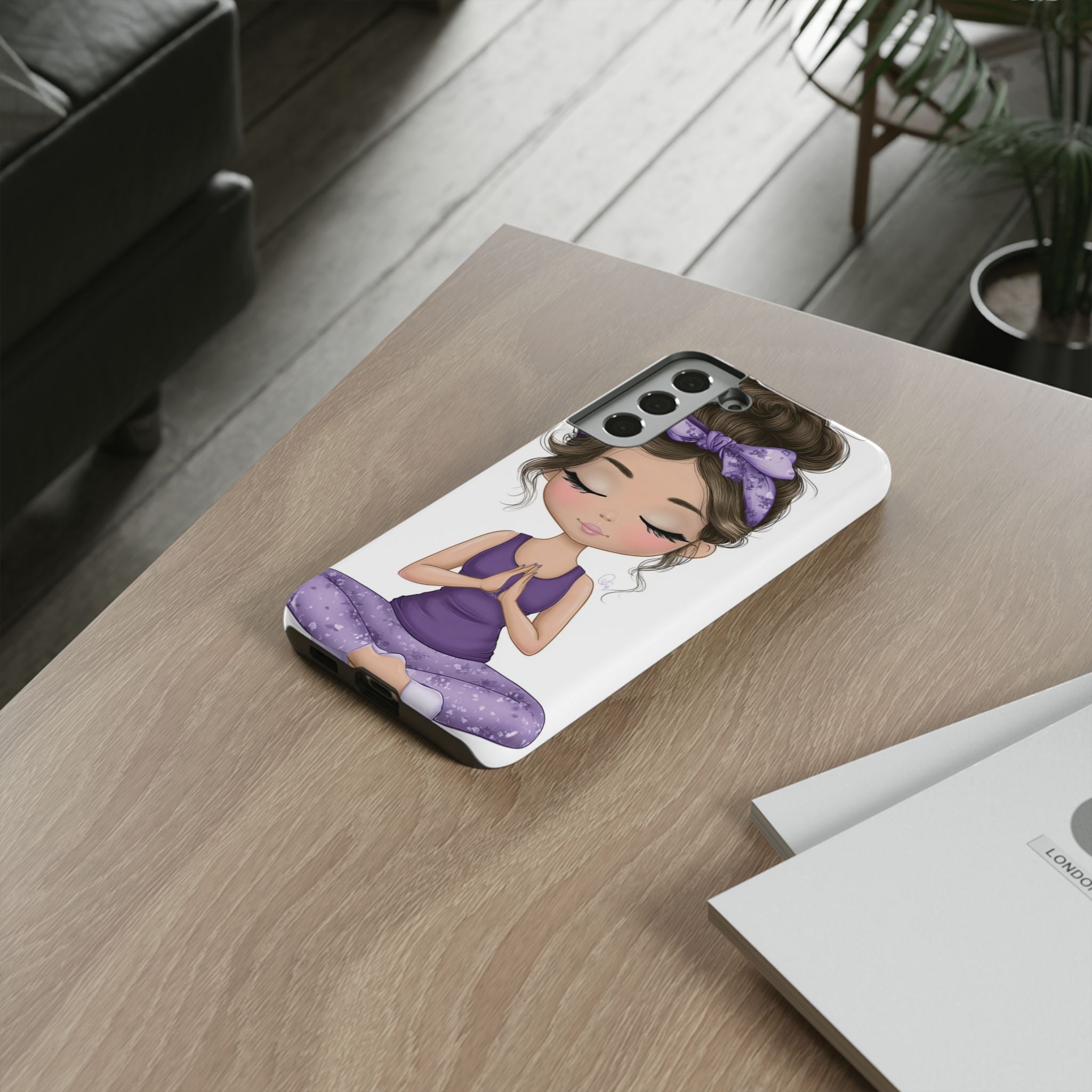 Yoga Phone Case for Mindfulness Gift for Yogis, Meditation Accessory, Zen Vibe
