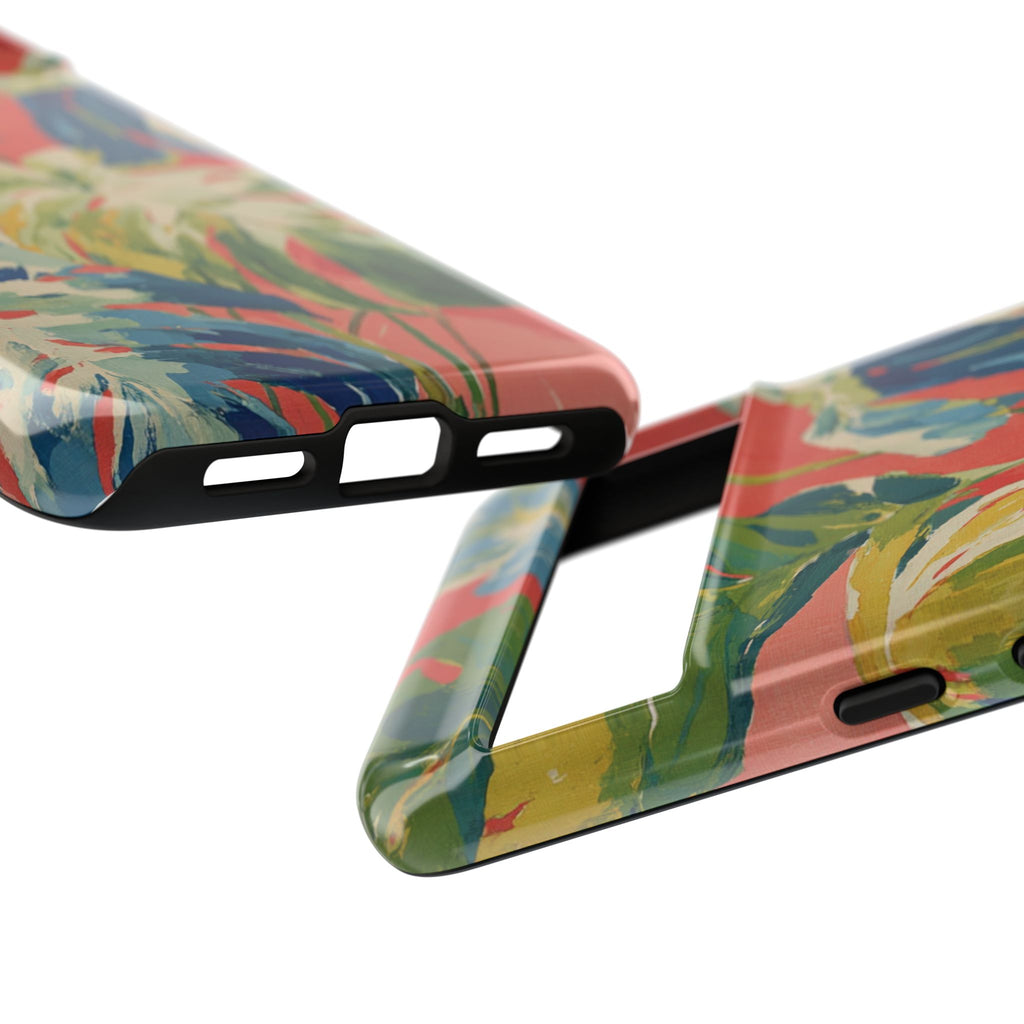 Tropical Phone Case, Floral Tough Case, Vibrant Phone Cover for Summer