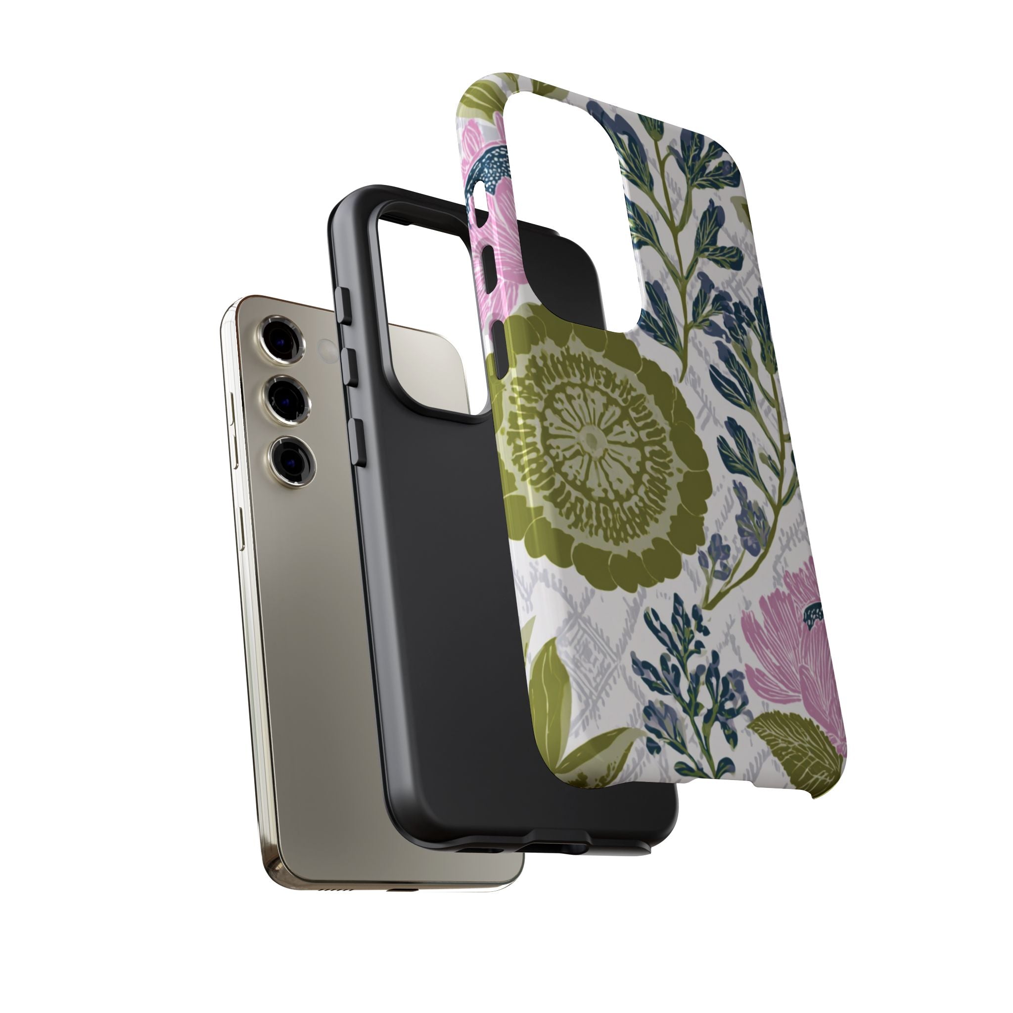 Floral Phone Case, Tough Cases with Elegant Design, Stylish Phone Accessories