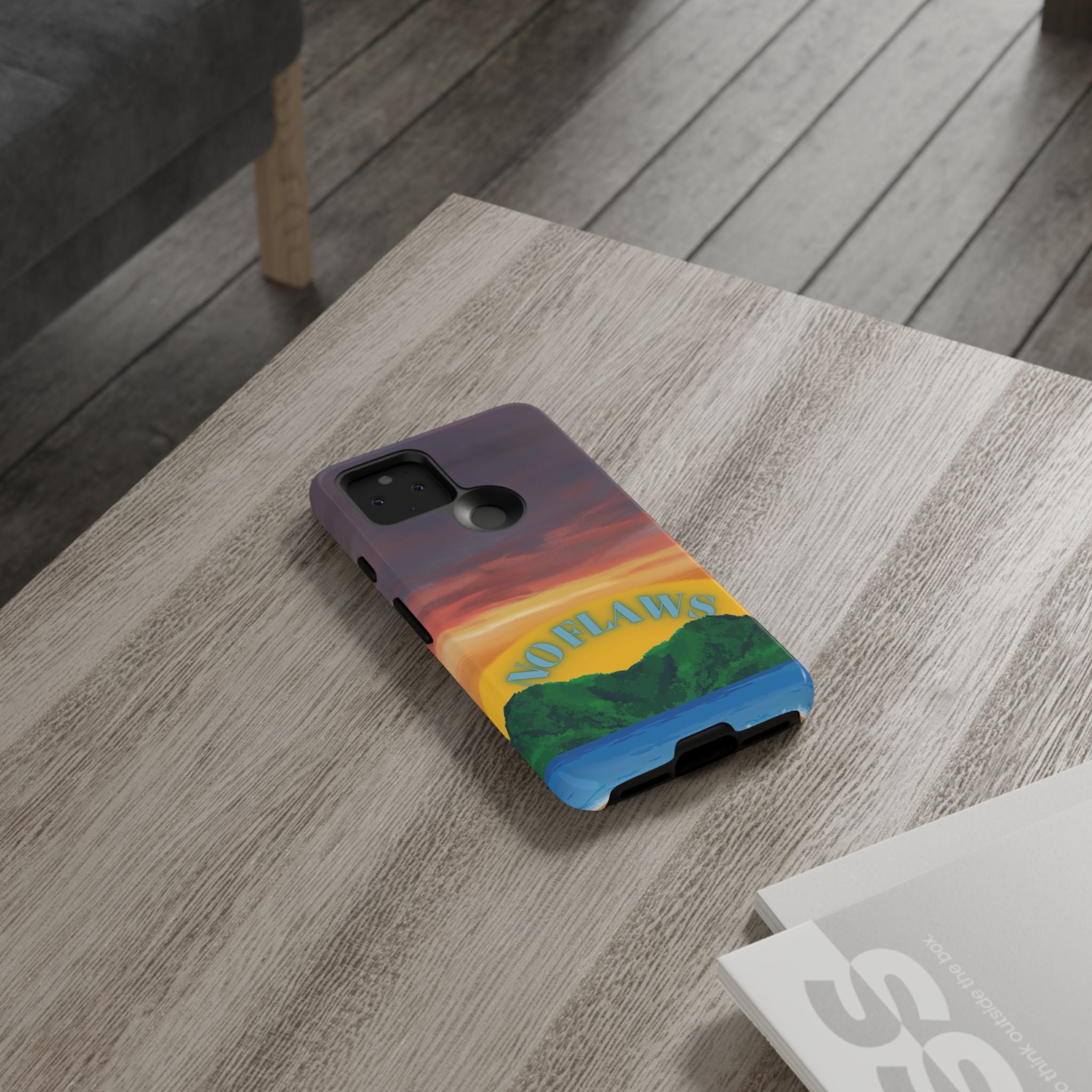 Sunset 'No Flaws' Tough Phone Case — Tropical Beach Protective Cover