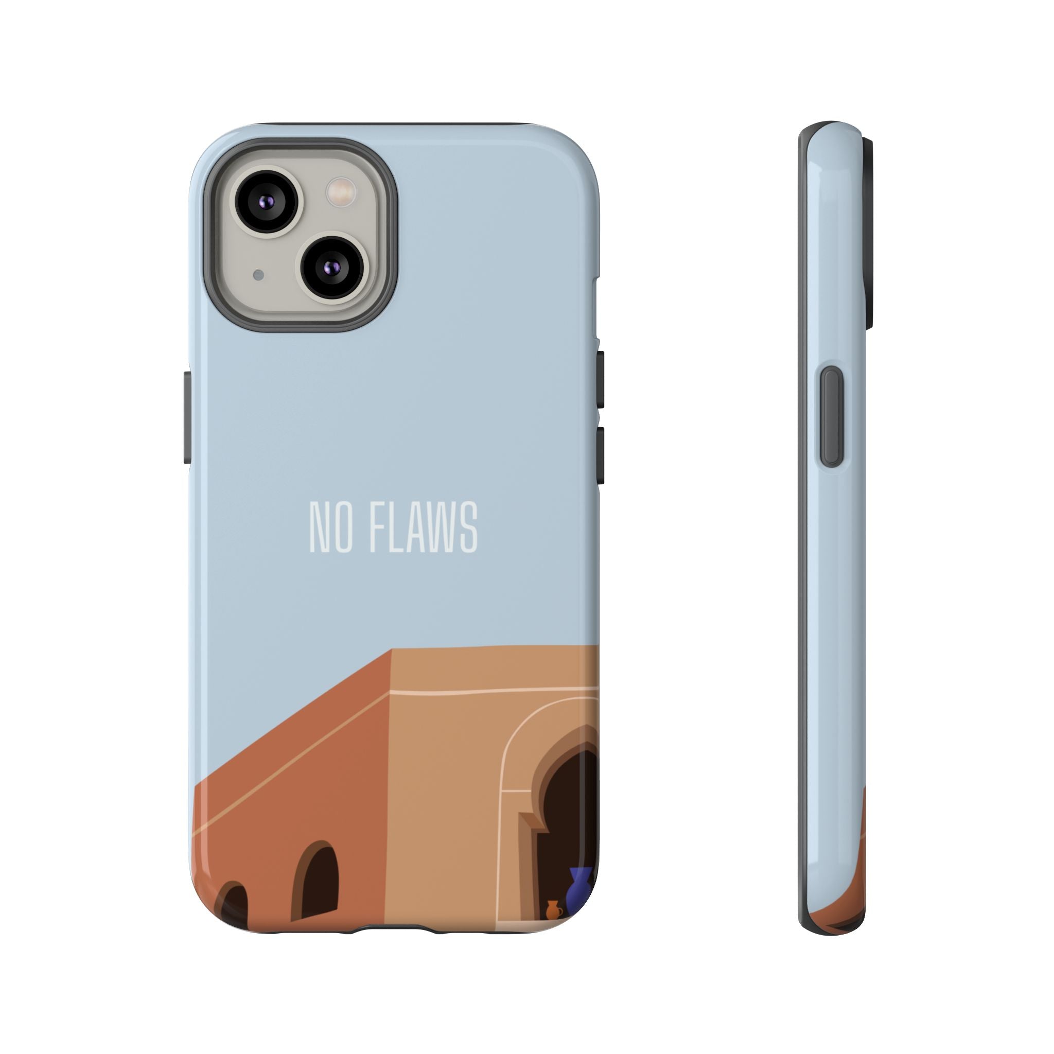 Minimal Desert Illustration “No Flaws” Protective Tough Case