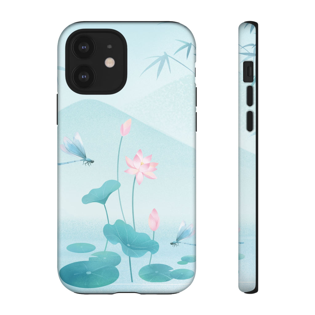 Lotus Pond Phone Case — Serene Floral iPhone Protective Cover