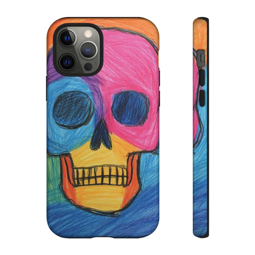 Vibrant Skull Phone Case | Tough Cases, Colorful Design, Unique Art Phone Cover