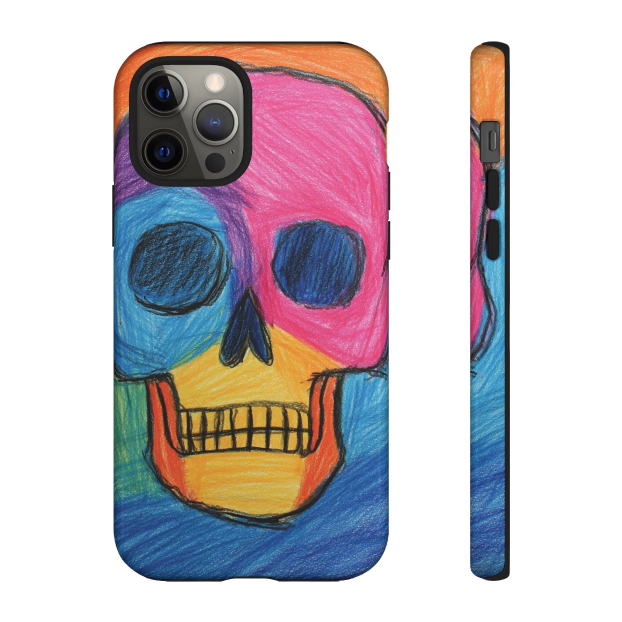 Vibrant Skull Phone Case | Tough Cases, Colorful Design, Unique Art Phone Cover