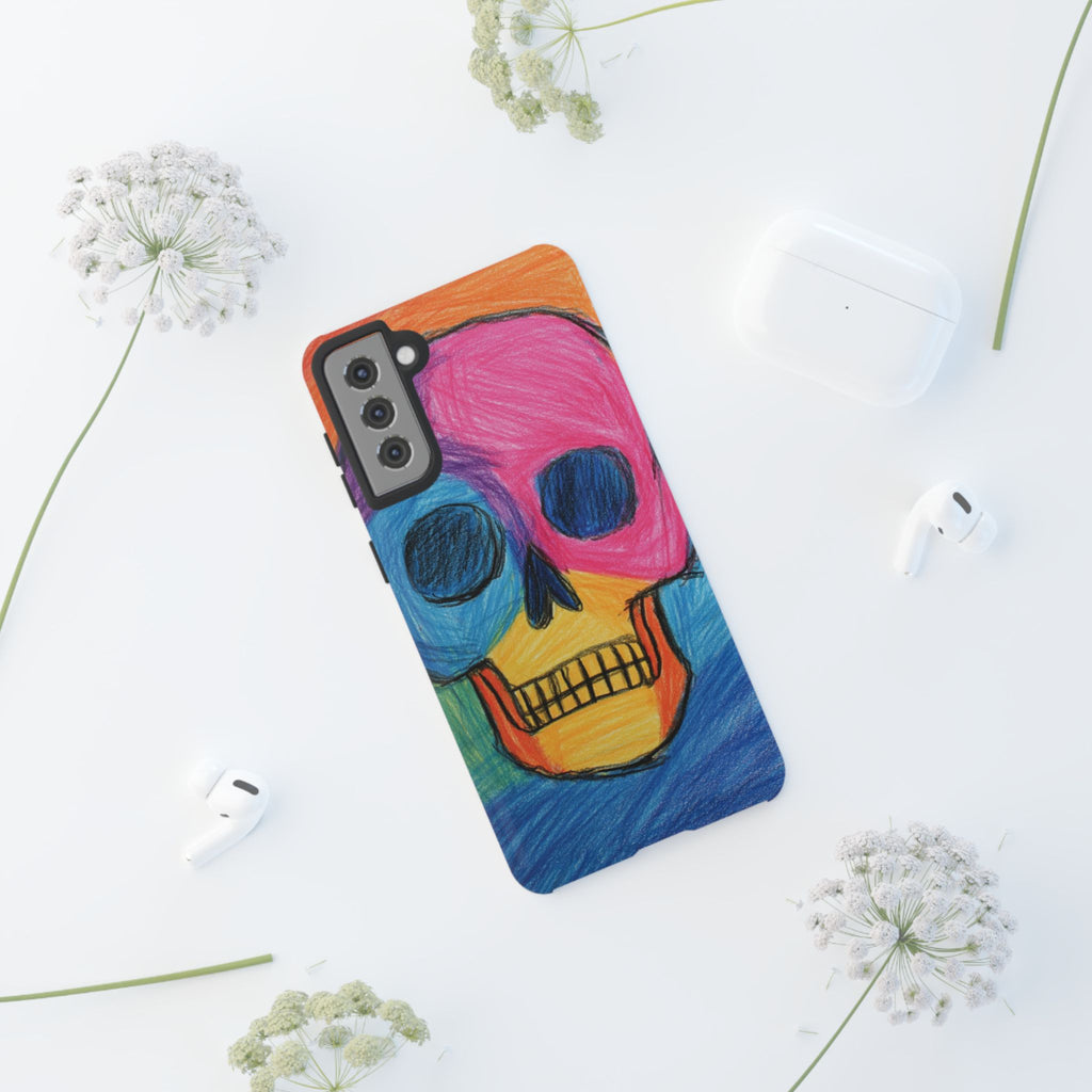 Vibrant Skull Phone Case | Tough Cases, Colorful Design, Unique Art Phone Cover