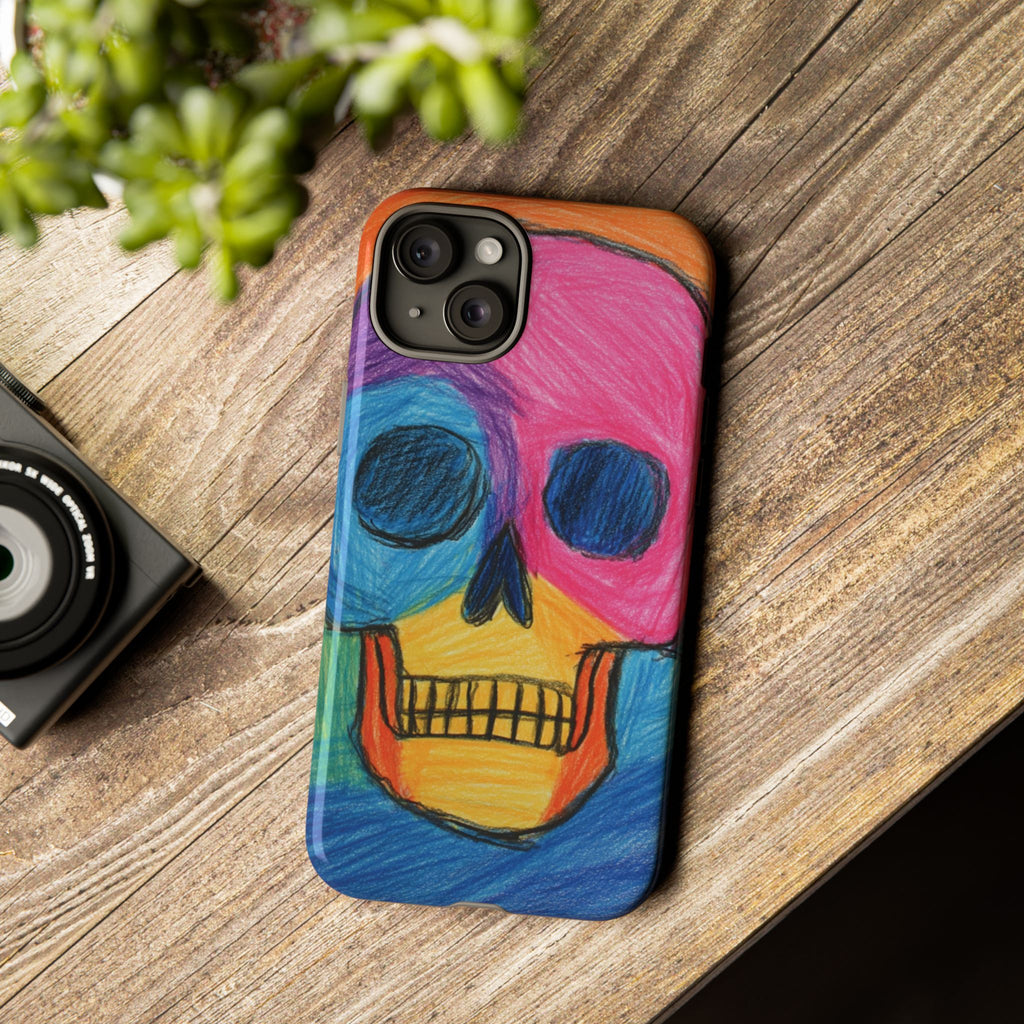 Vibrant Skull Phone Case | Tough Cases, Colorful Design, Unique Art Phone Cover