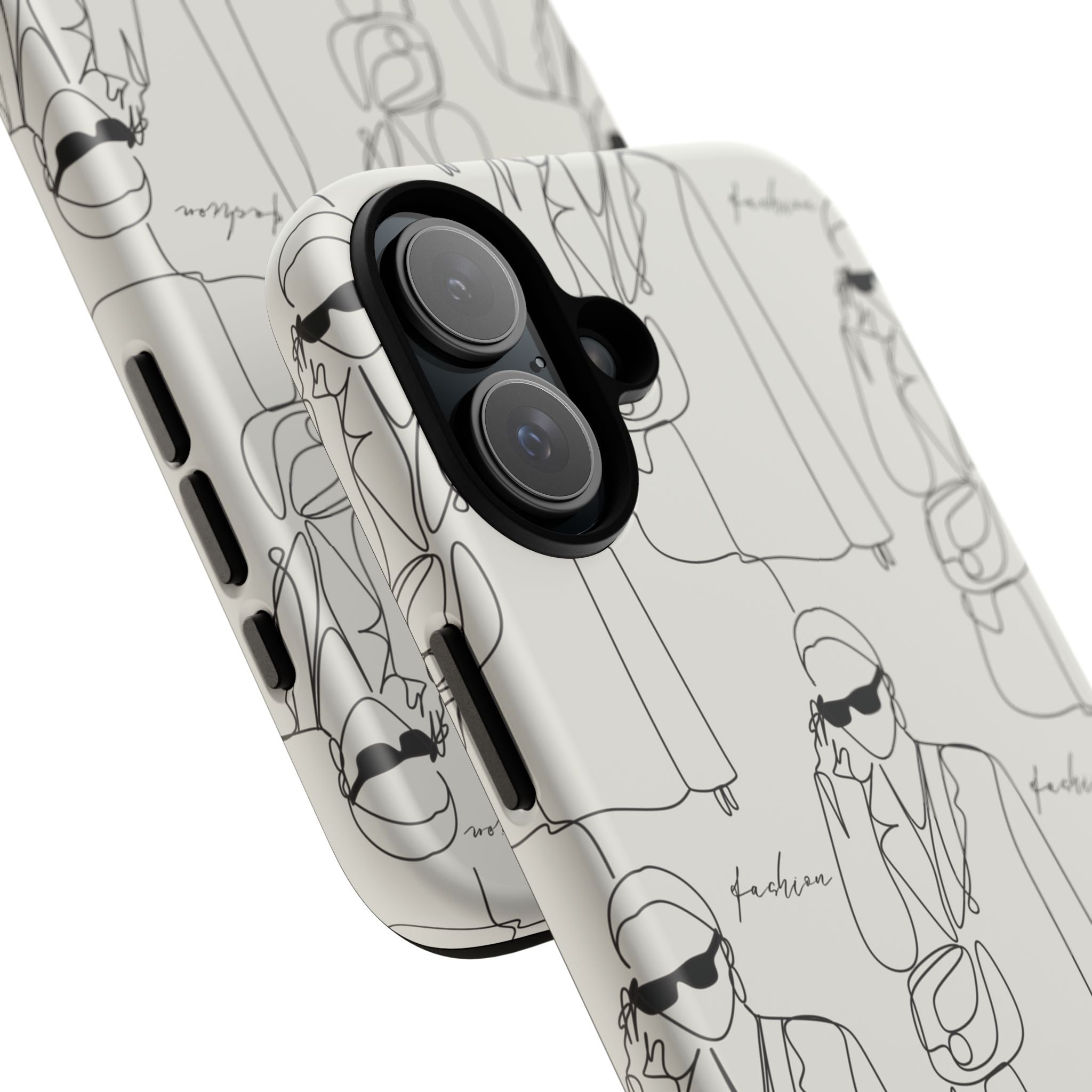 Fashion Sketch Phone Case — Minimalist Chic Designer Pattern