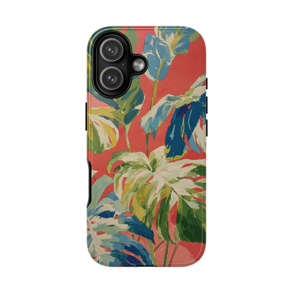 Tropical Phone Case, Floral Tough Case, Vibrant Phone Cover for Summer
