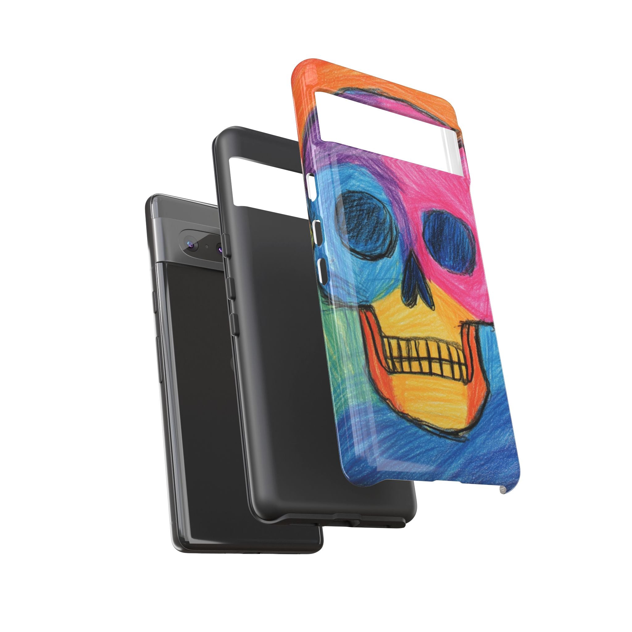 Vibrant Skull Phone Case | Tough Cases, Colorful Design, Unique Art Phone Cover