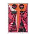 Abstract Figures in Pink & Orange