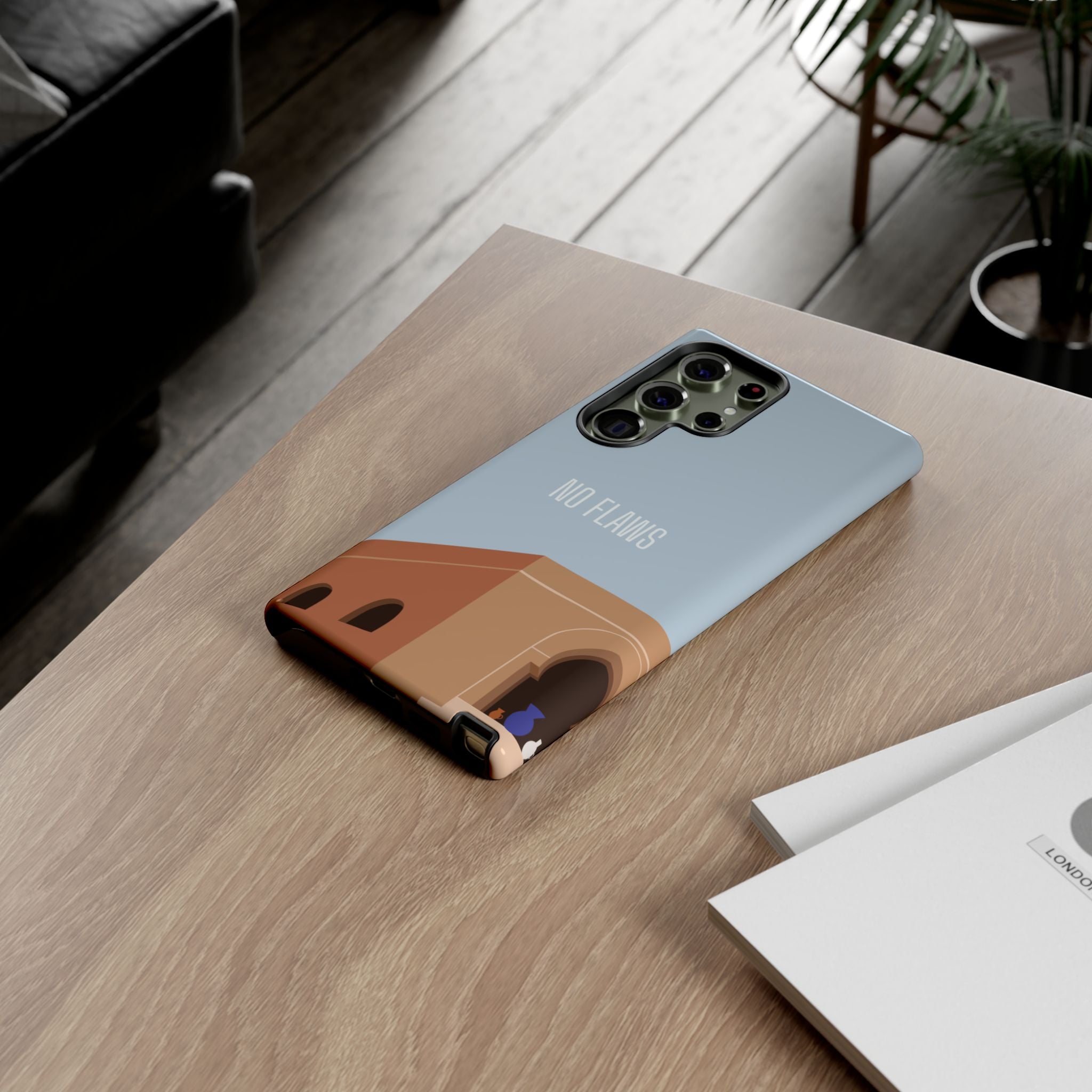 Minimal Desert Illustration “No Flaws” Protective Tough Case