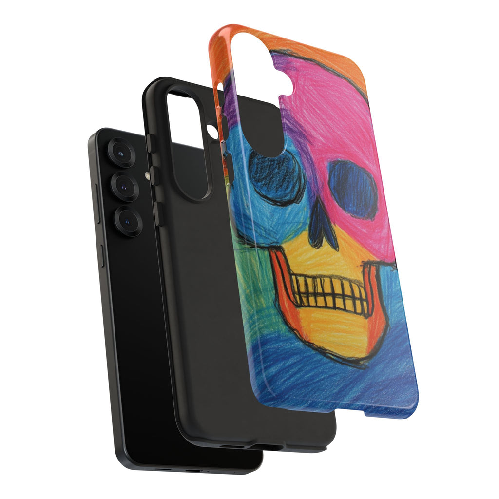 Vibrant Skull Phone Case | Tough Cases, Colorful Design, Unique Art Phone Cover