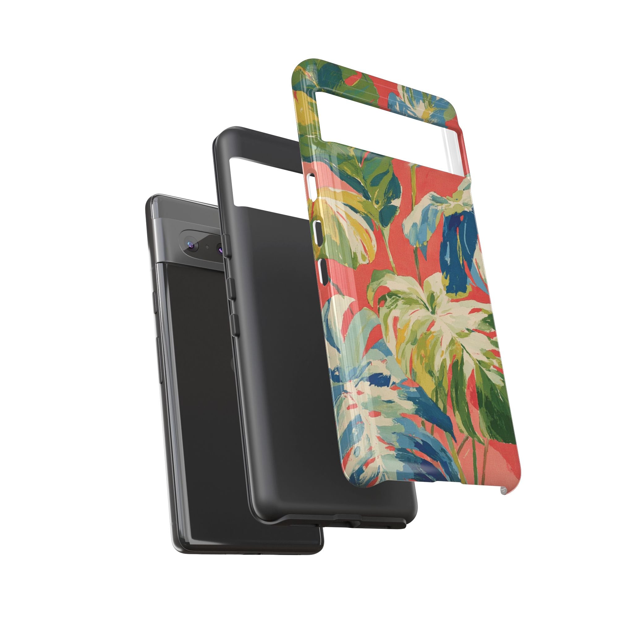 Tropical Phone Case, Floral Tough Case, Vibrant Phone Cover for Summer