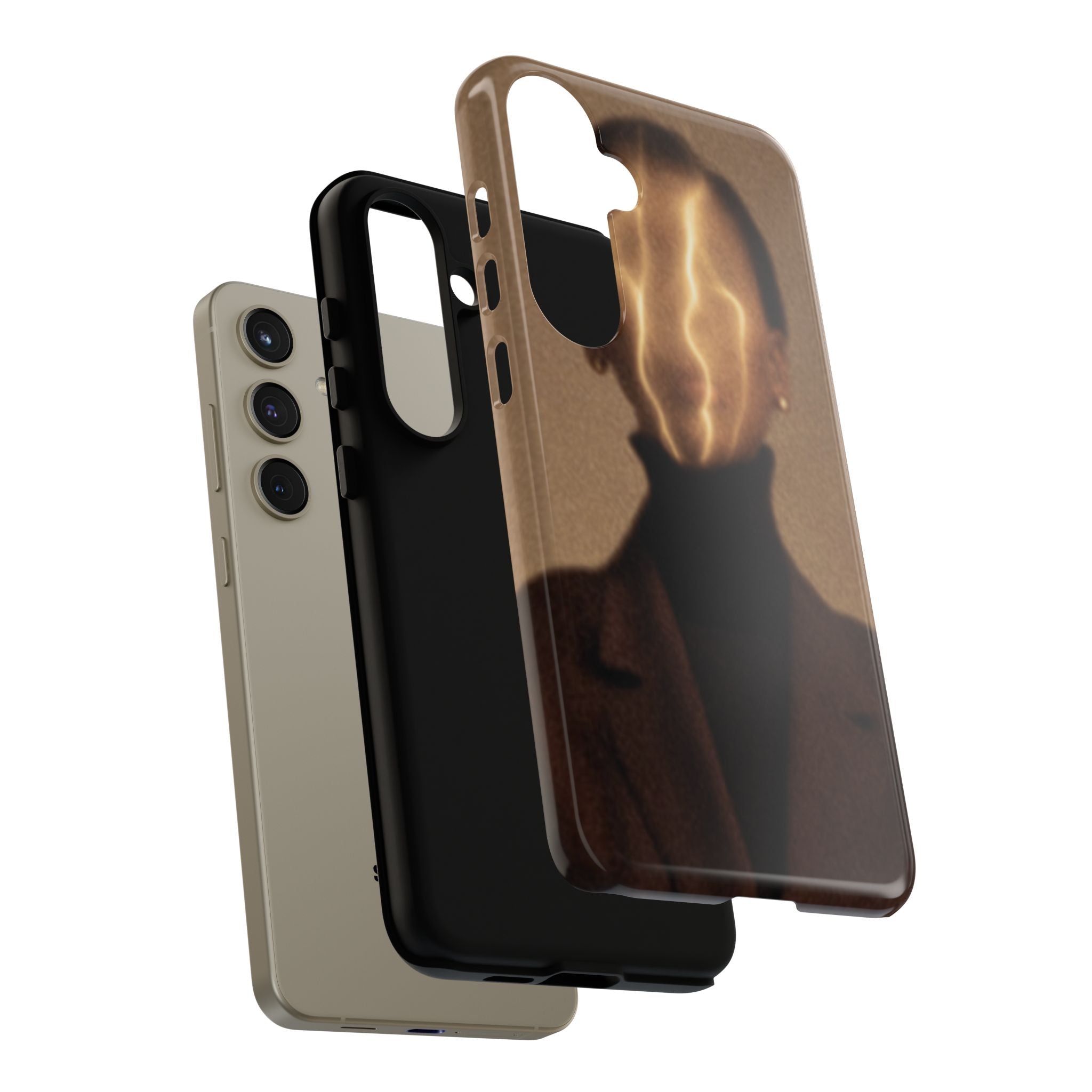 Stylish Phone Case with Artistic Design, Fashion Tech Accessory, Tough Cases