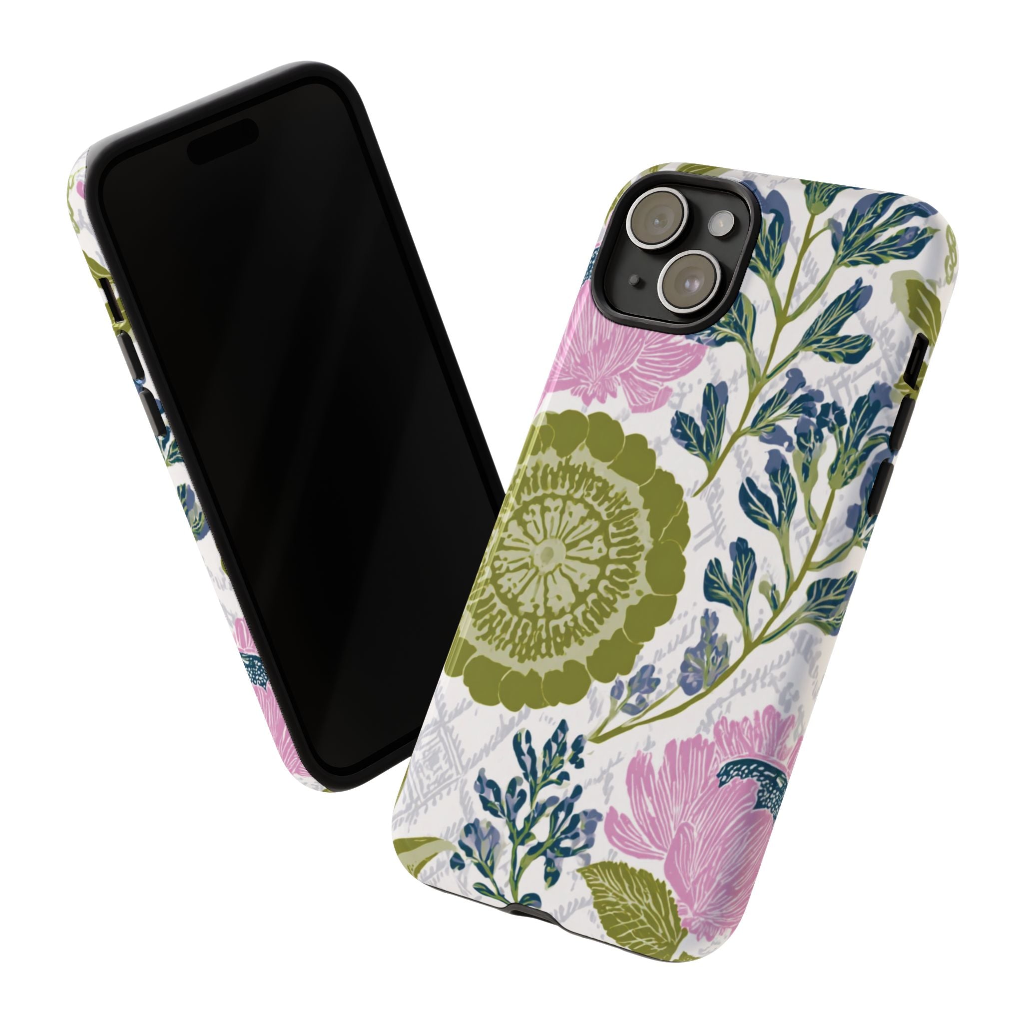 Floral Phone Case, Tough Cases with Elegant Design, Stylish Phone Accessories