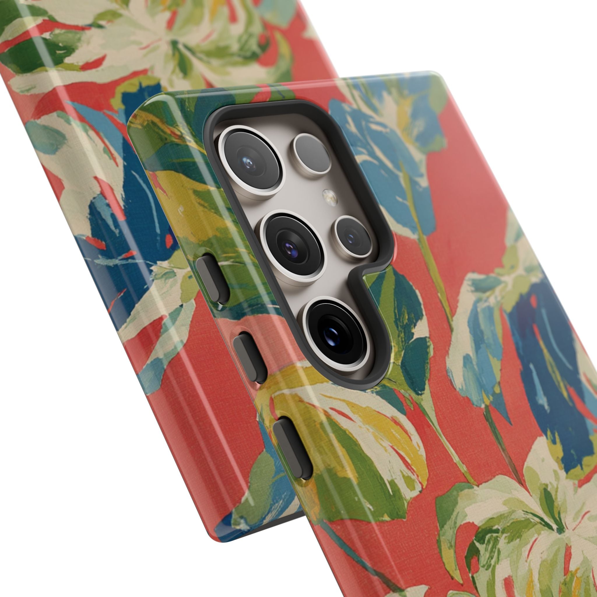 Tropical Phone Case, Floral Tough Case, Vibrant Phone Cover for Summer
