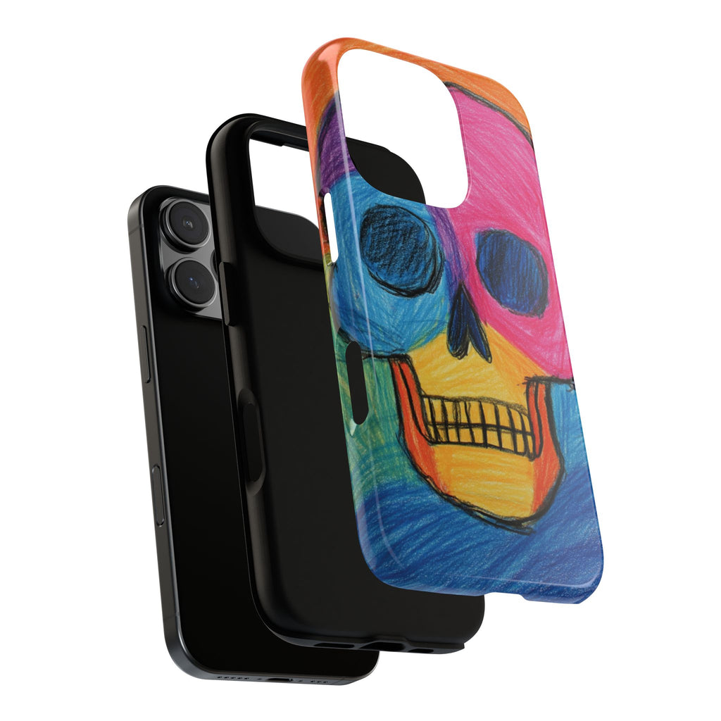 Vibrant Skull Phone Case | Tough Cases, Colorful Design, Unique Art Phone Cover