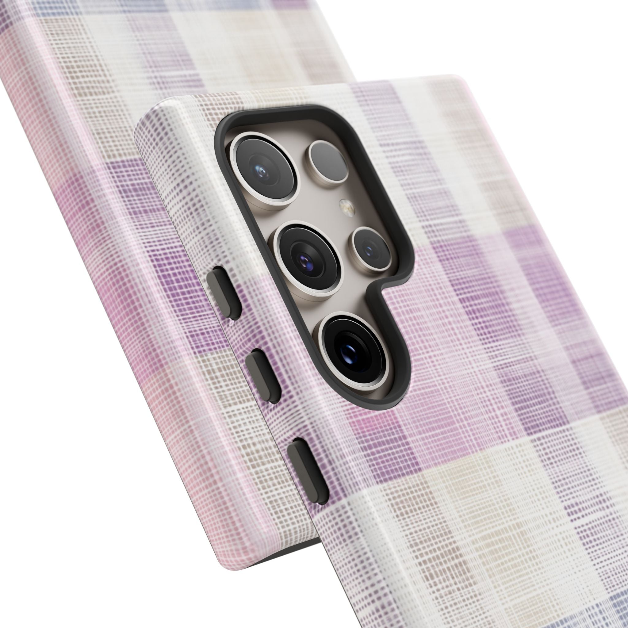 Pink Plaid Phone Case, Trendy Accessories, Birthday, Everyday Use, Tough Cases