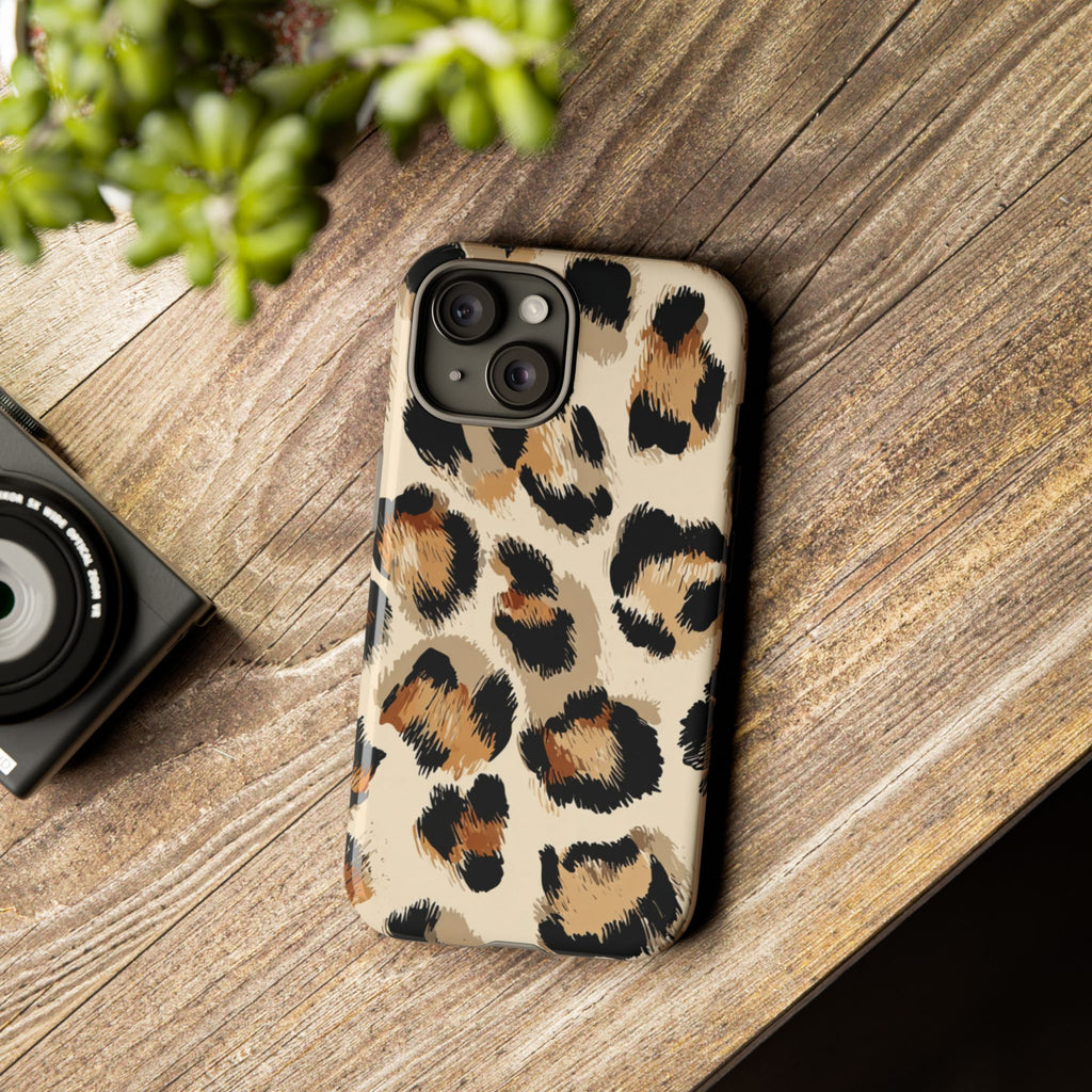 Stylish Leopard Print Phone Case, Animal Print, Tough Case, Gift for Her