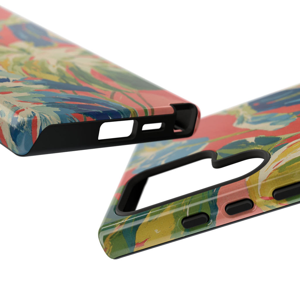 Tropical Phone Case, Floral Tough Case, Vibrant Phone Cover for Summer