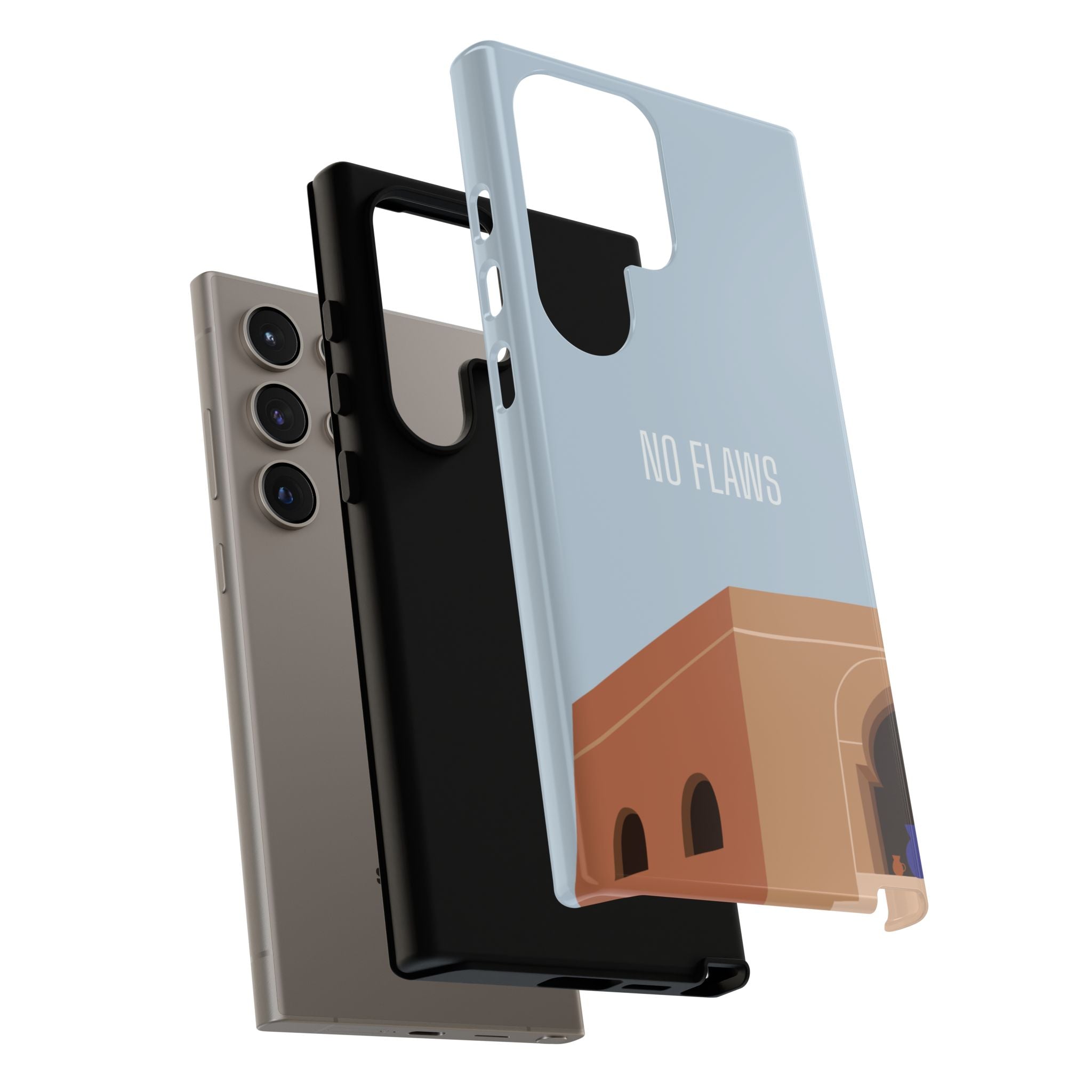 Minimal Desert Illustration “No Flaws” Protective Tough Case