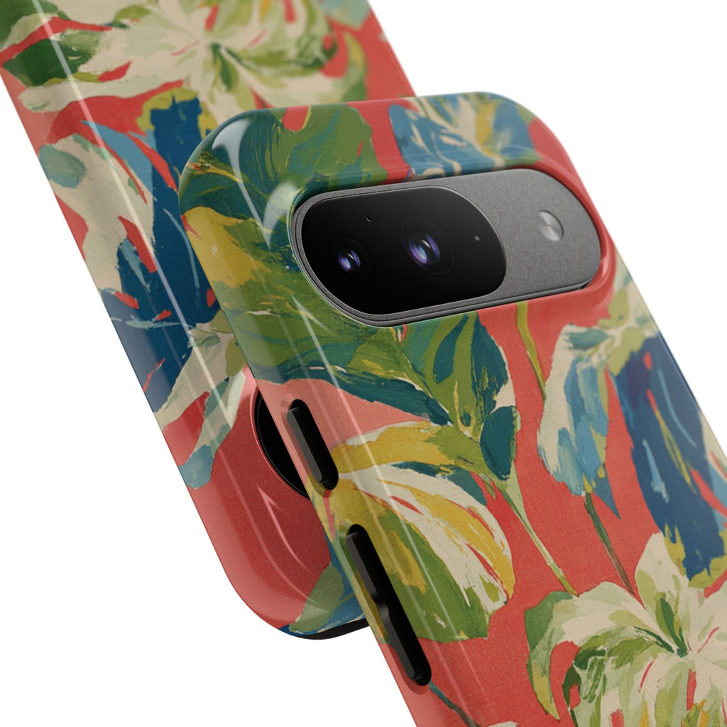 Tropical Phone Case, Floral Tough Case, Vibrant Phone Cover for Summer