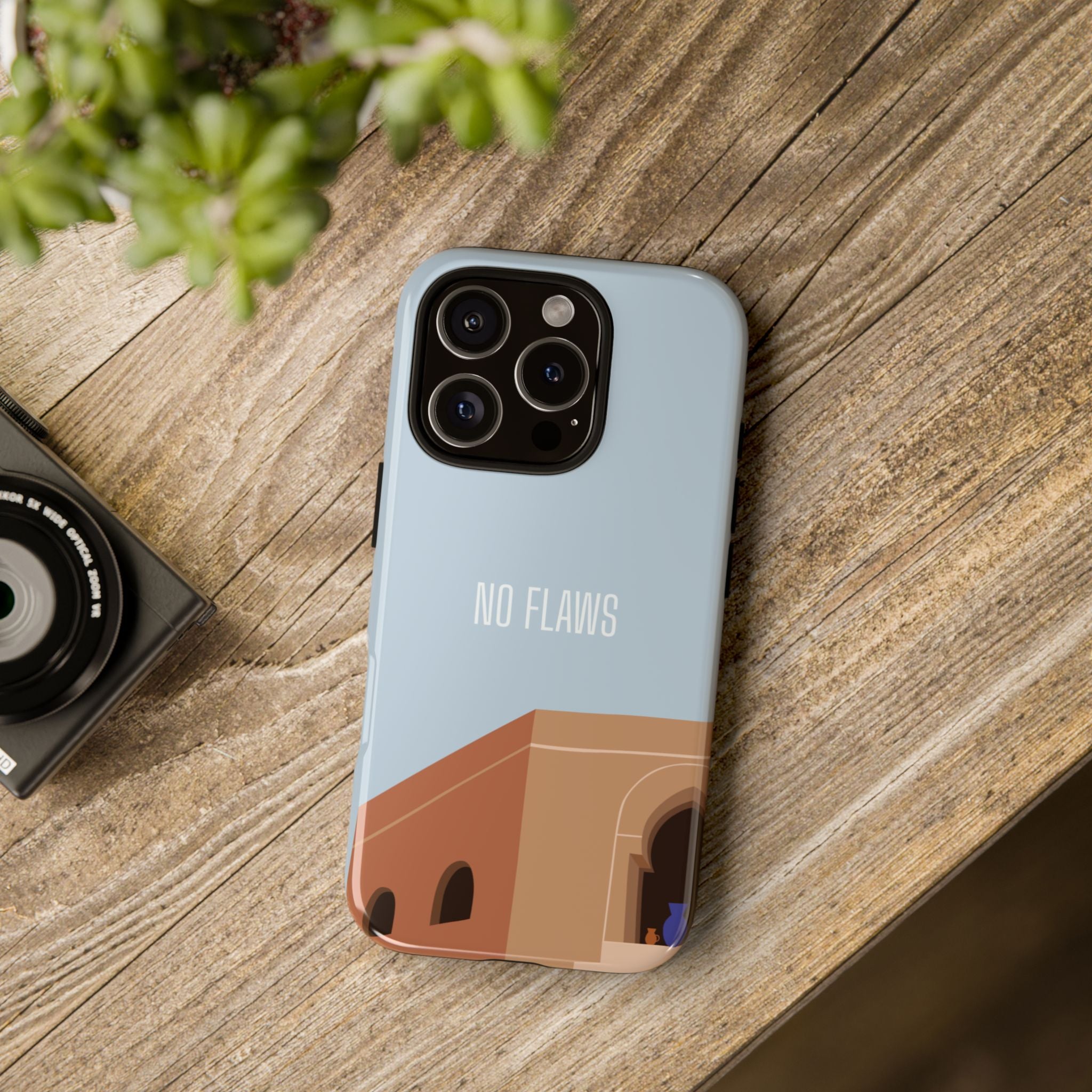Minimal Desert Illustration “No Flaws” Protective Tough Case
