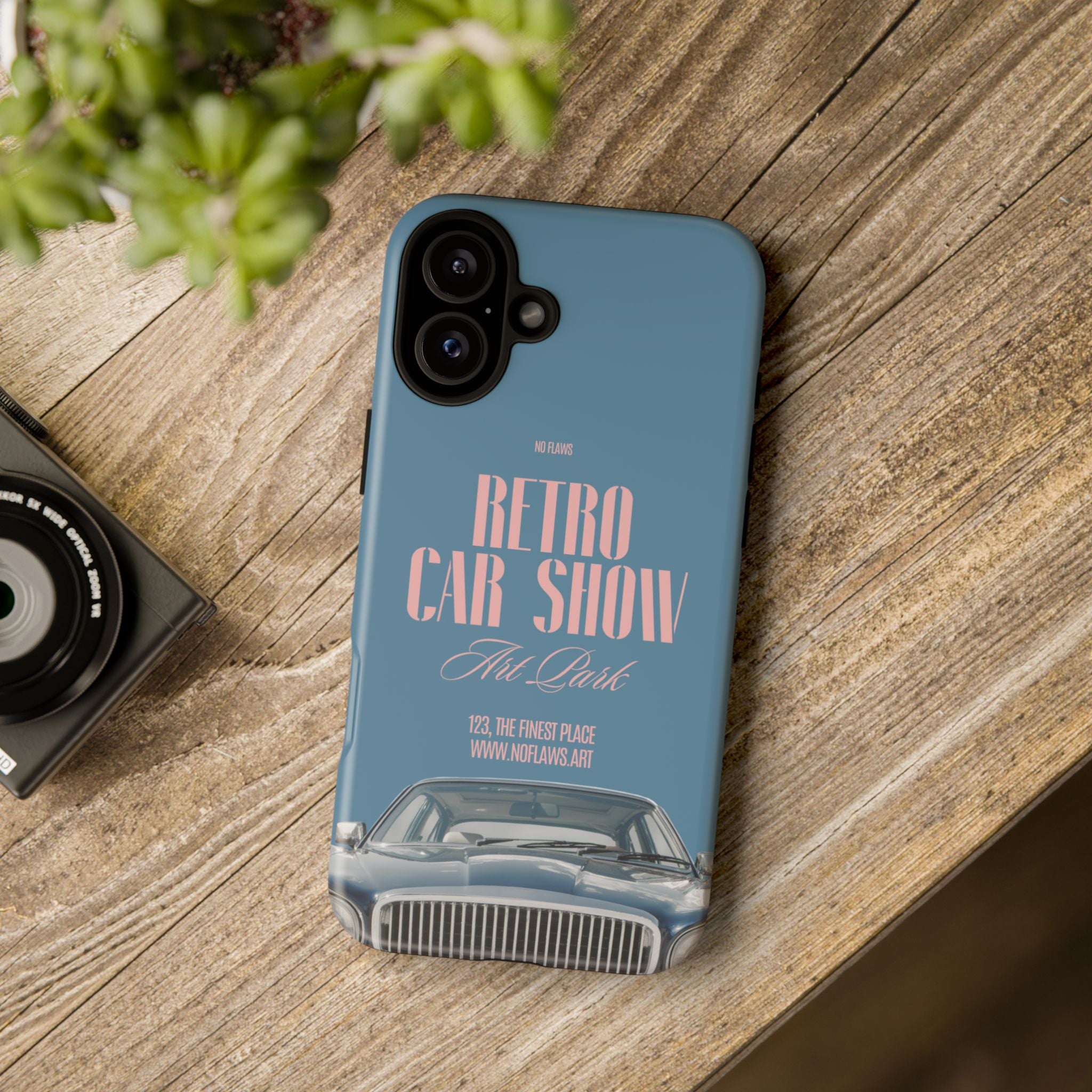 Retro Car Show Phone Case — Vintage Classic Auto Design