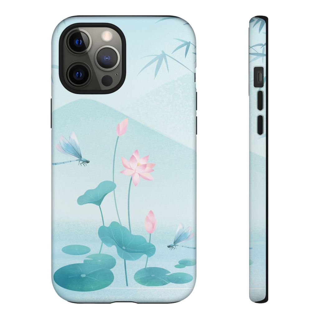 Lotus Pond Phone Case — Serene Floral iPhone Protective Cover