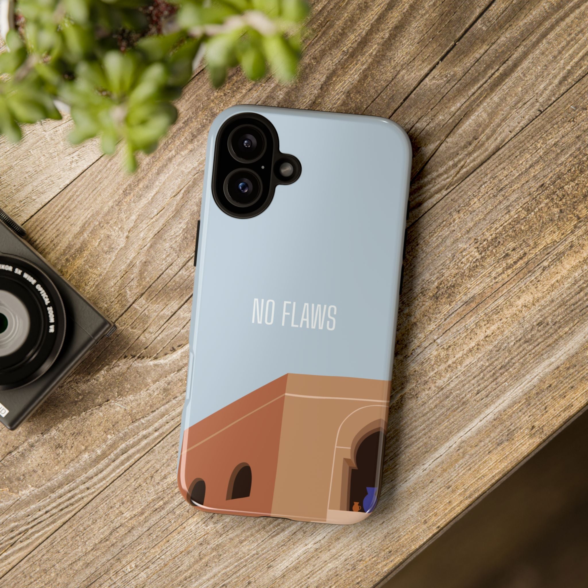 Minimal Desert Illustration “No Flaws” Protective Tough Case