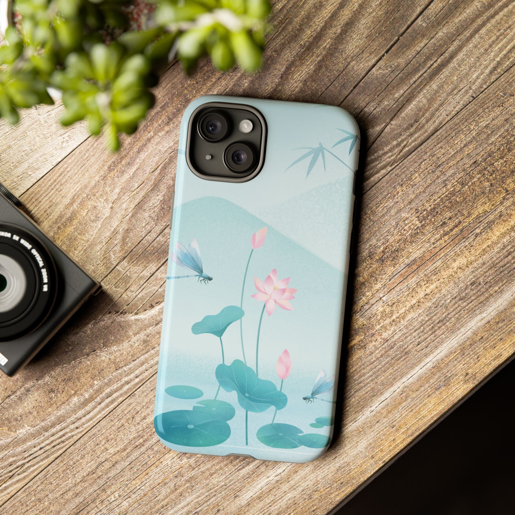 Lotus Pond Phone Case — Serene Floral iPhone Protective Cover