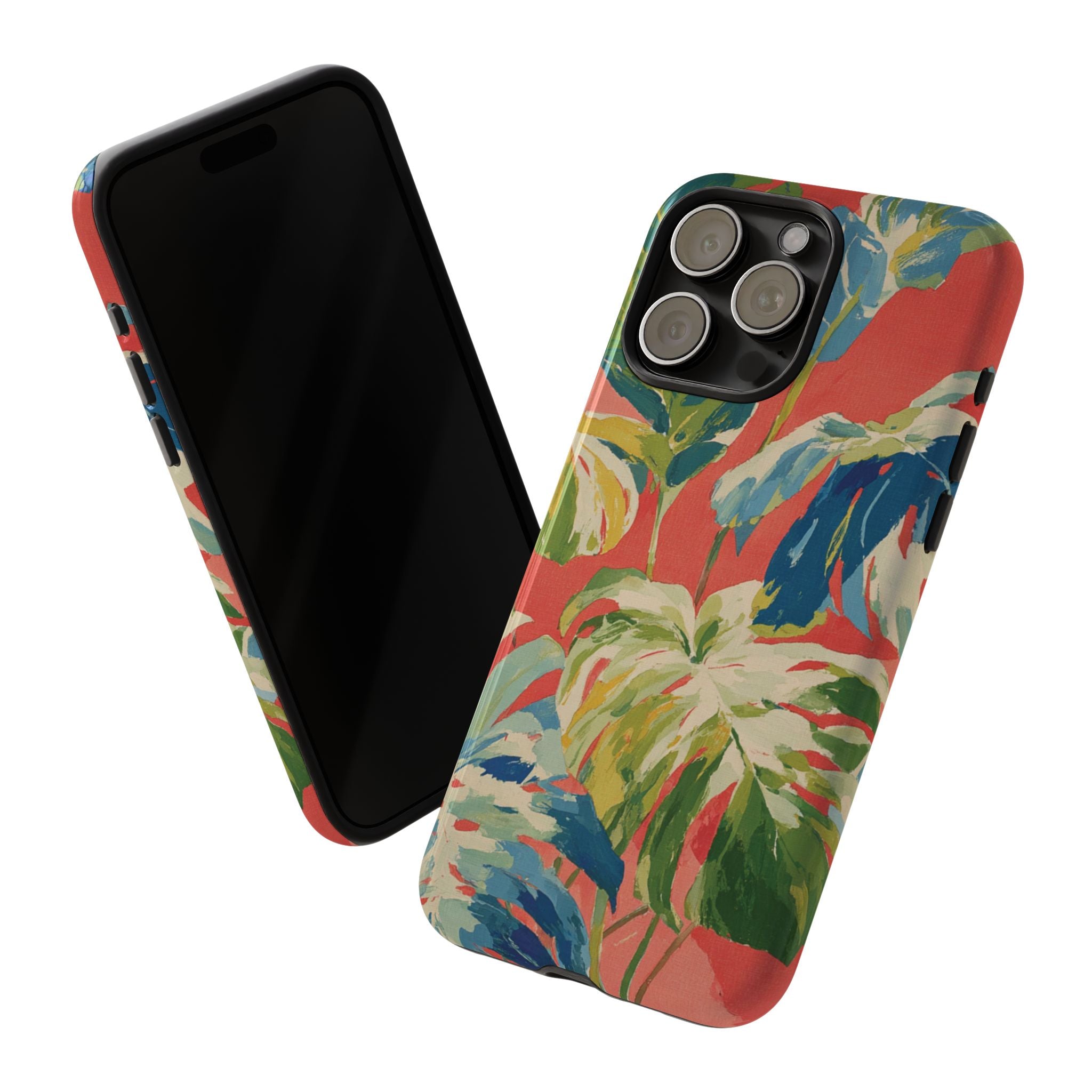Tropical Phone Case, Floral Tough Case, Vibrant Phone Cover for Summer