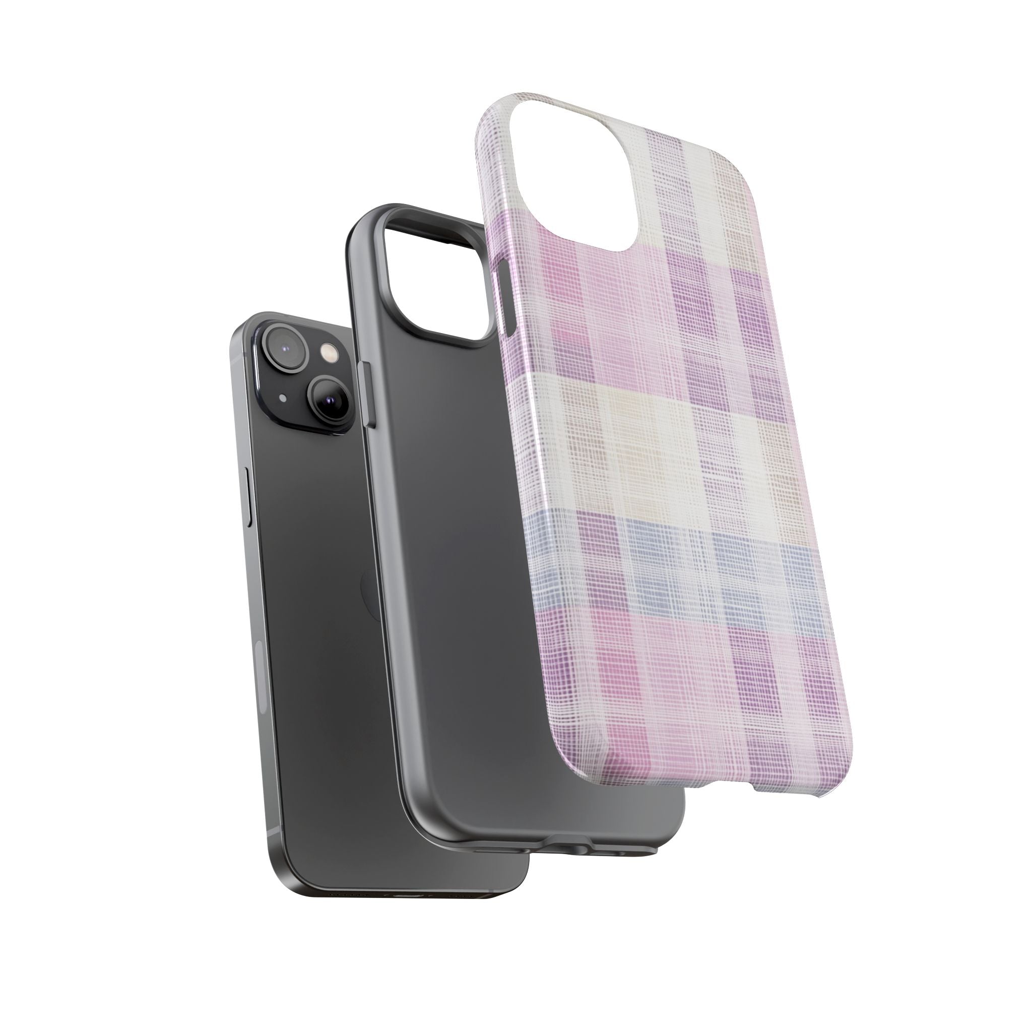 Pink Plaid Phone Case, Trendy Accessories, Birthday, Everyday Use, Tough Cases