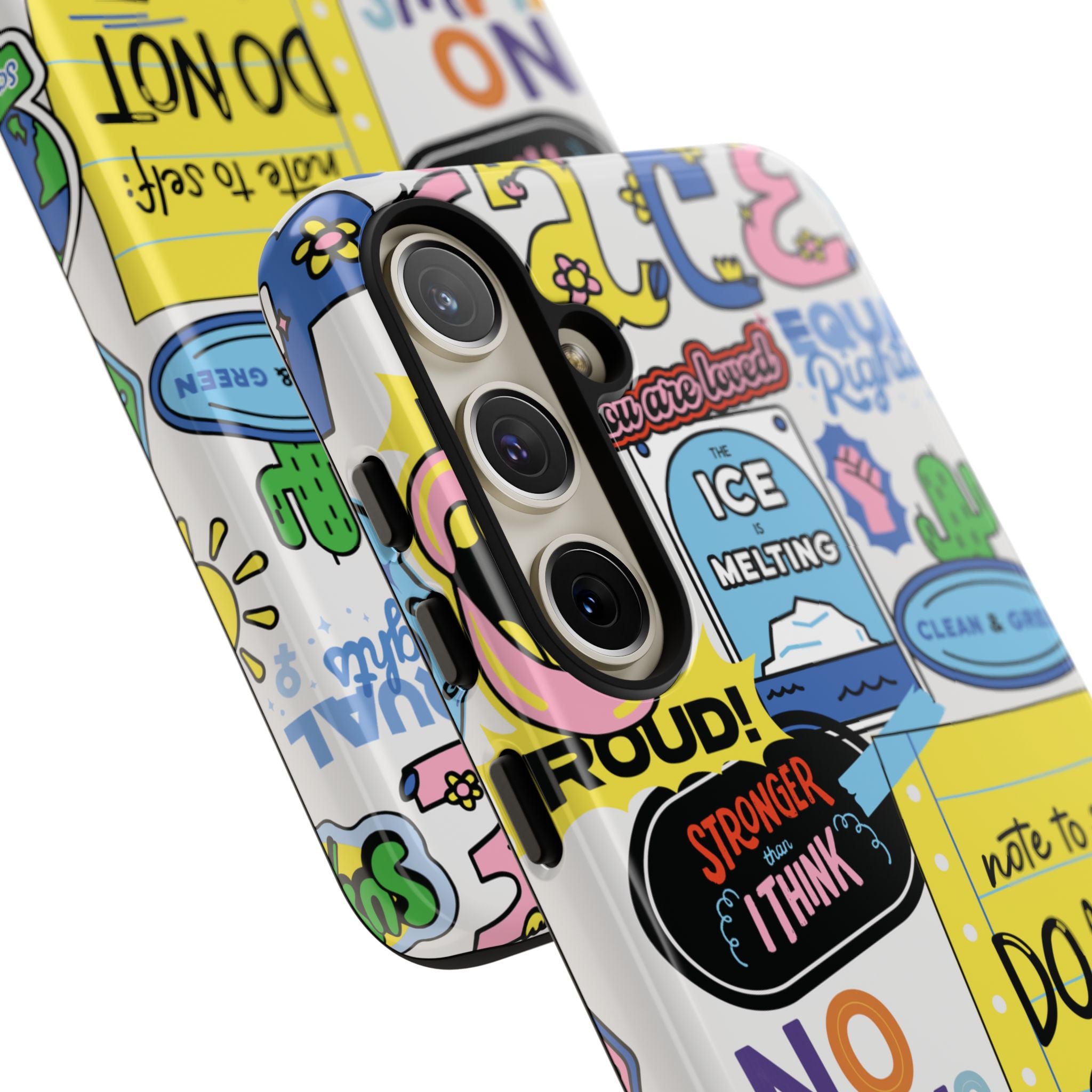 Sticker Collage Phone Case — Motivational "Do Not Quit" Protective Cover
