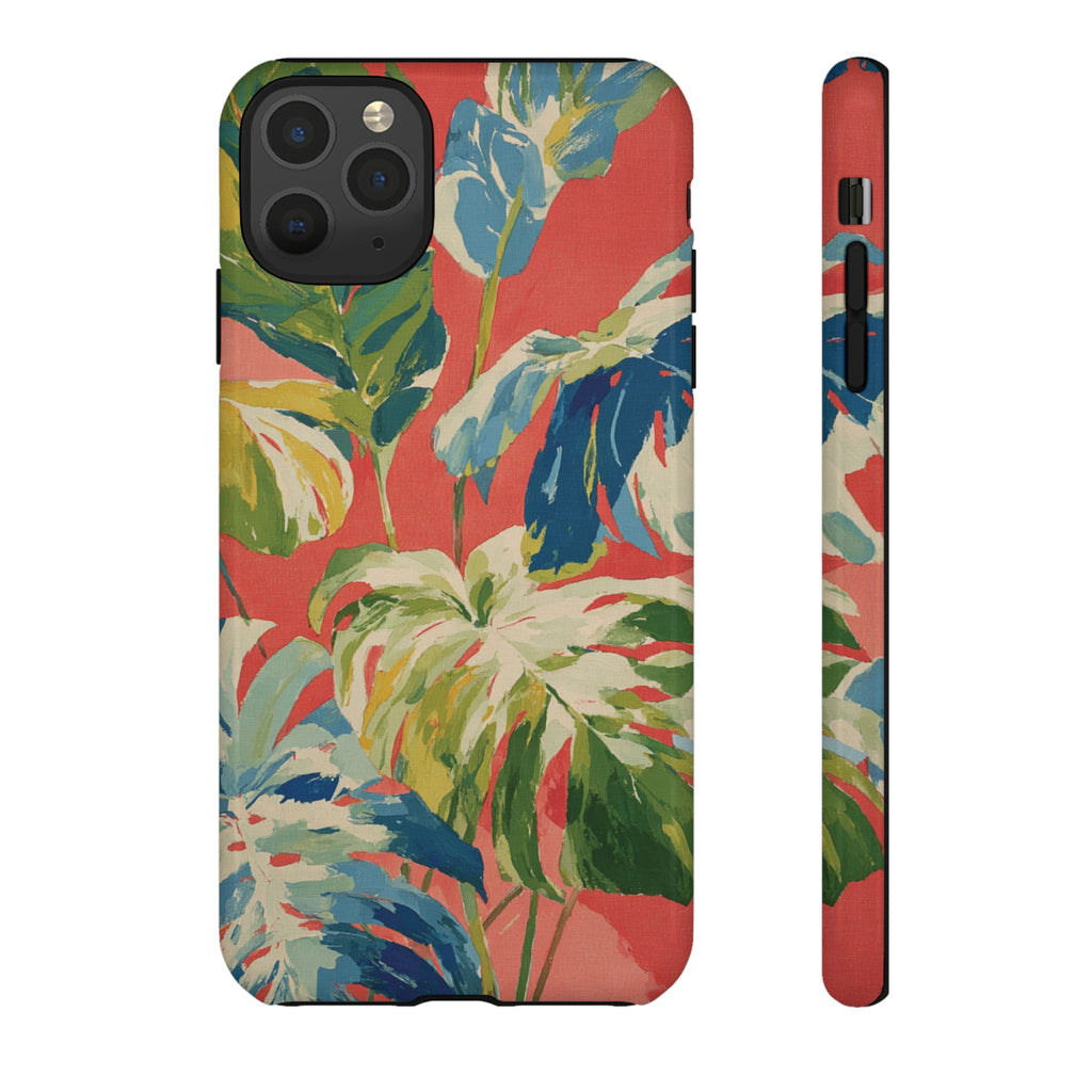 Tropical Phone Case, Floral Tough Case, Vibrant Phone Cover for Summer