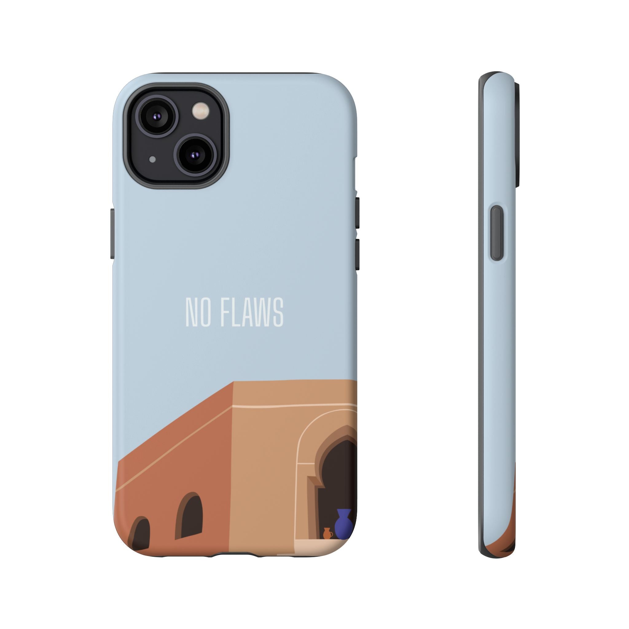Minimal Desert Illustration “No Flaws” Protective Tough Case