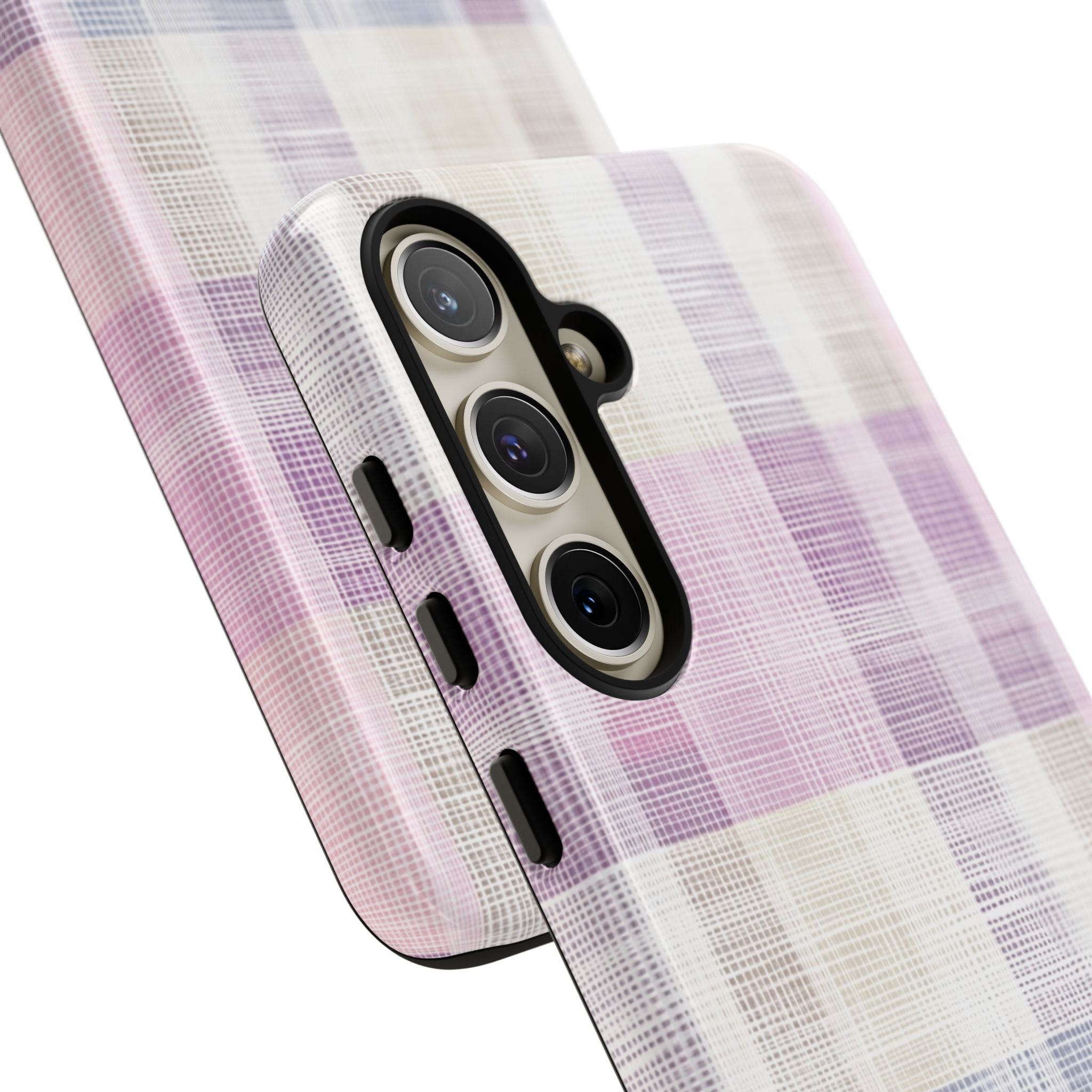 Pink Plaid Phone Case, Trendy Accessories, Birthday, Everyday Use, Tough Cases