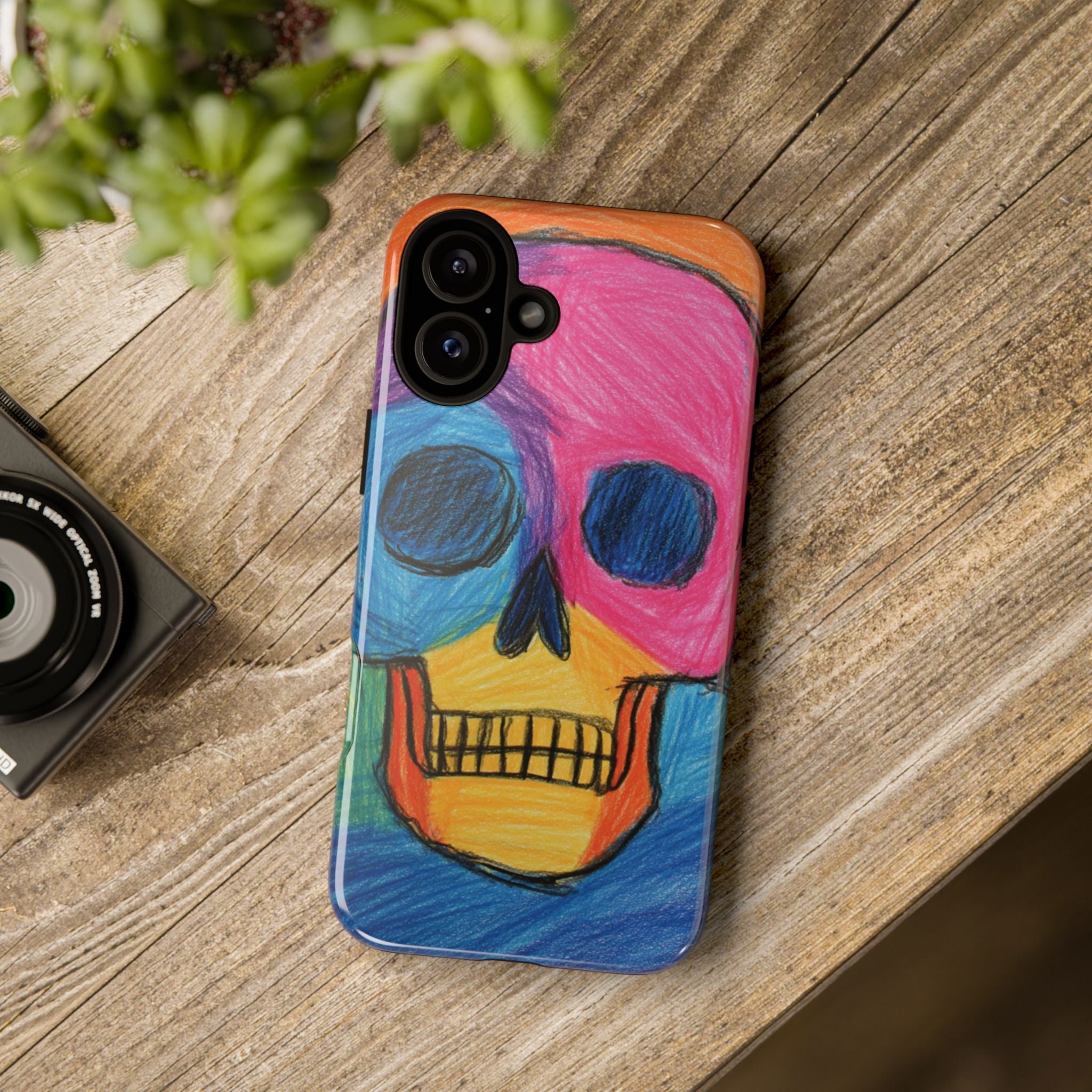 Vibrant Skull Phone Case | Tough Cases, Colorful Design, Unique Art Phone Cover