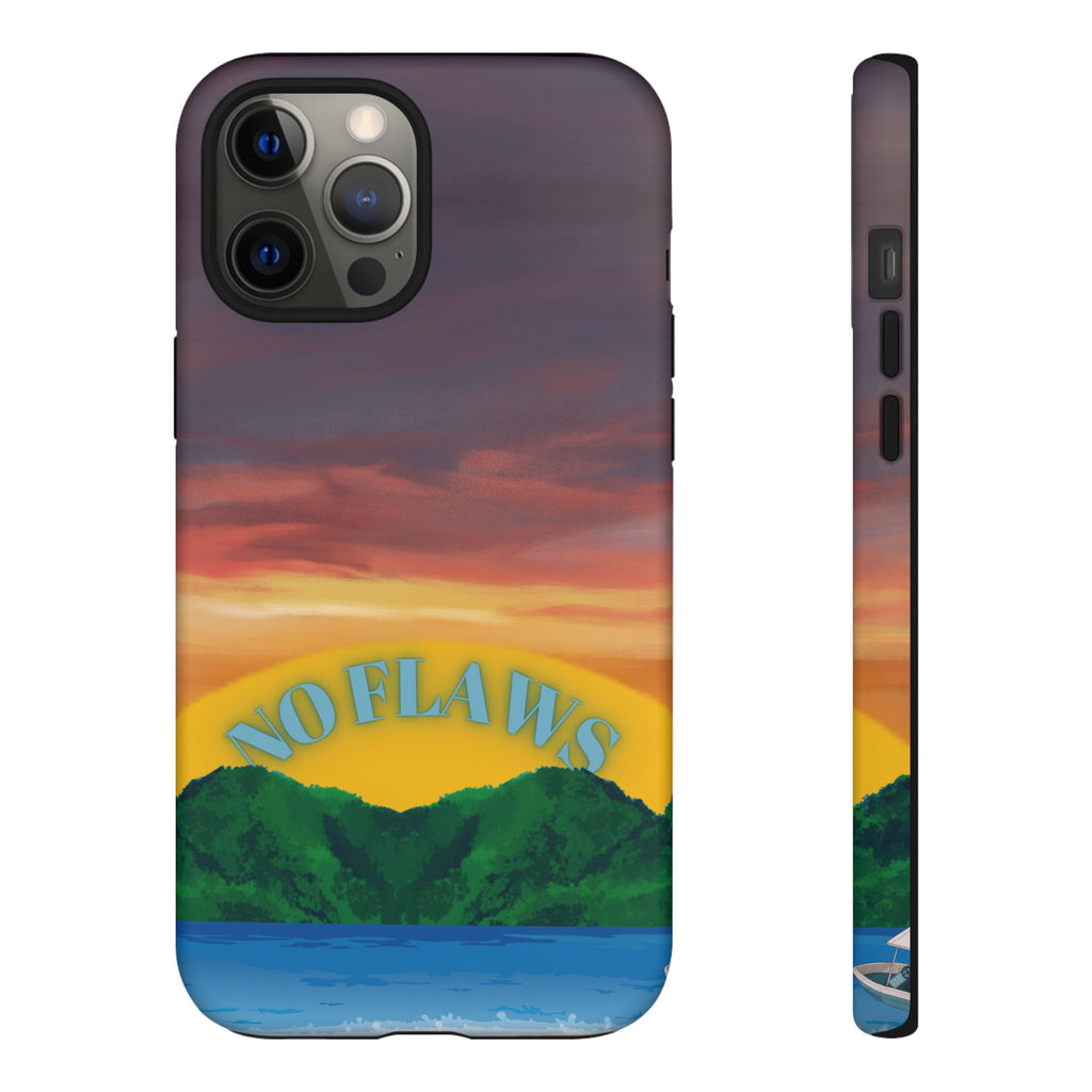 Sunset 'No Flaws' Tough Phone Case — Tropical Beach Protective Cover