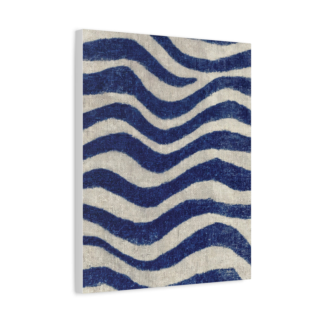 Abstract Blue Wave Canvas Print — Stretched Matte Wall Art