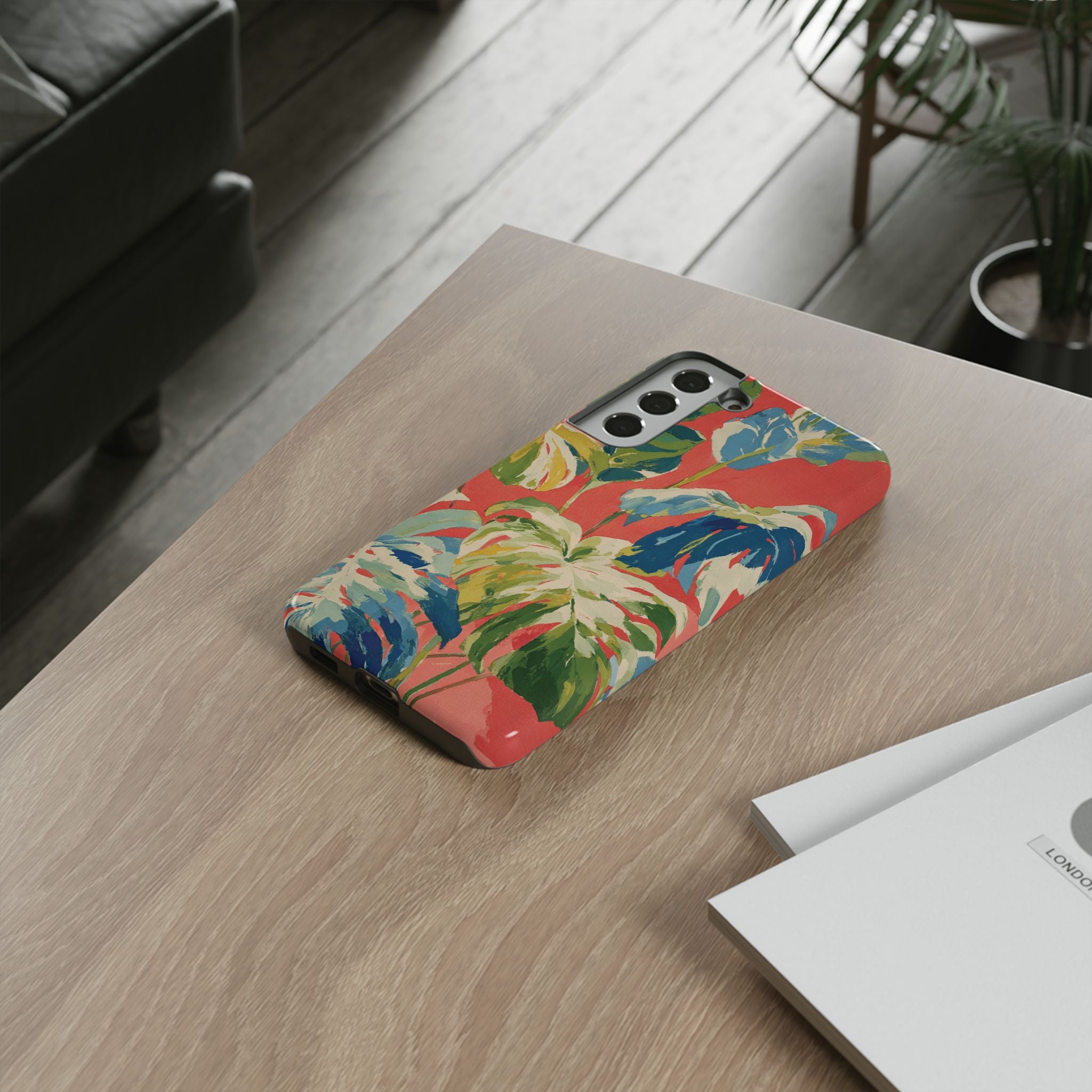 Tropical Phone Case, Floral Tough Case, Vibrant Phone Cover for Summer