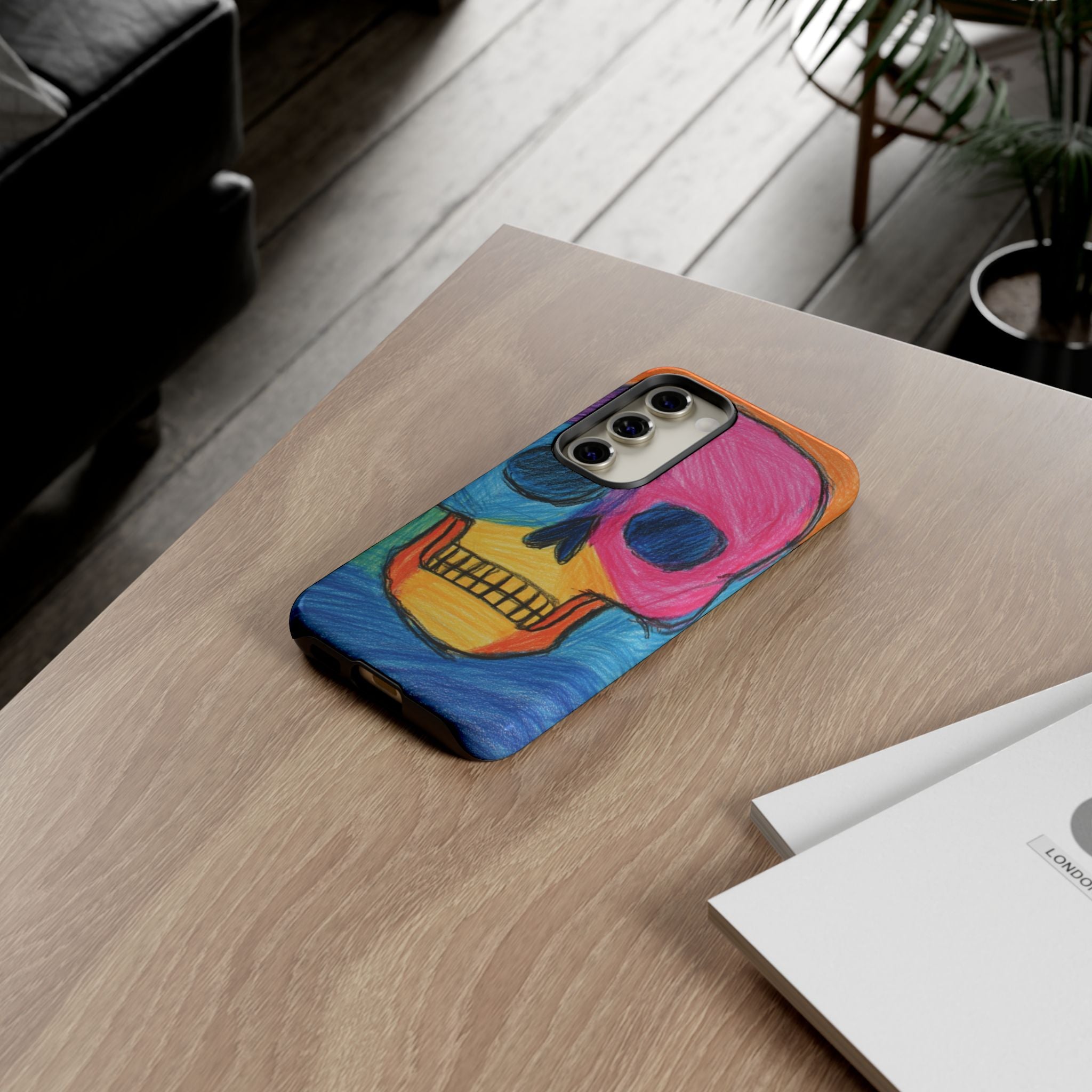 Vibrant Skull Phone Case | Tough Cases, Colorful Design, Unique Art Phone Cover