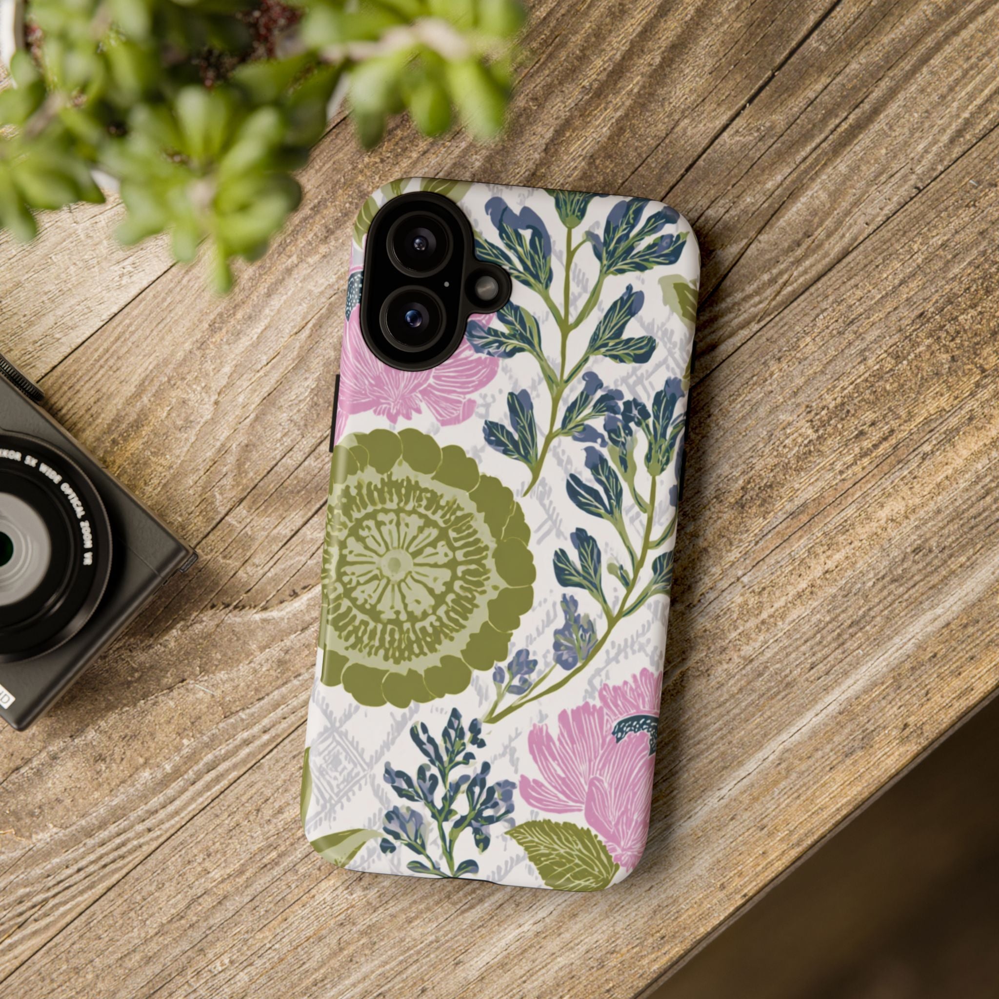 Floral Phone Case, Tough Cases with Elegant Design, Stylish Phone Accessories